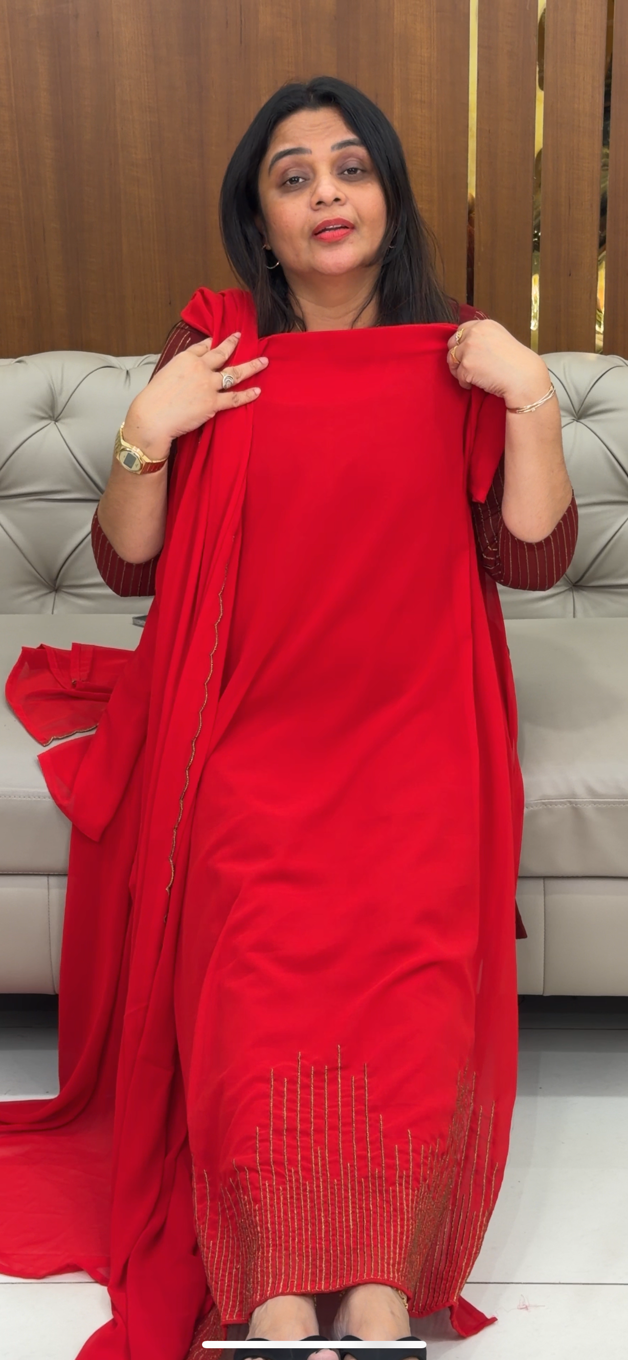 FORWARD FAUX GEORGETTE UNSTITCHED SALWAR SUITS - IHA 29240