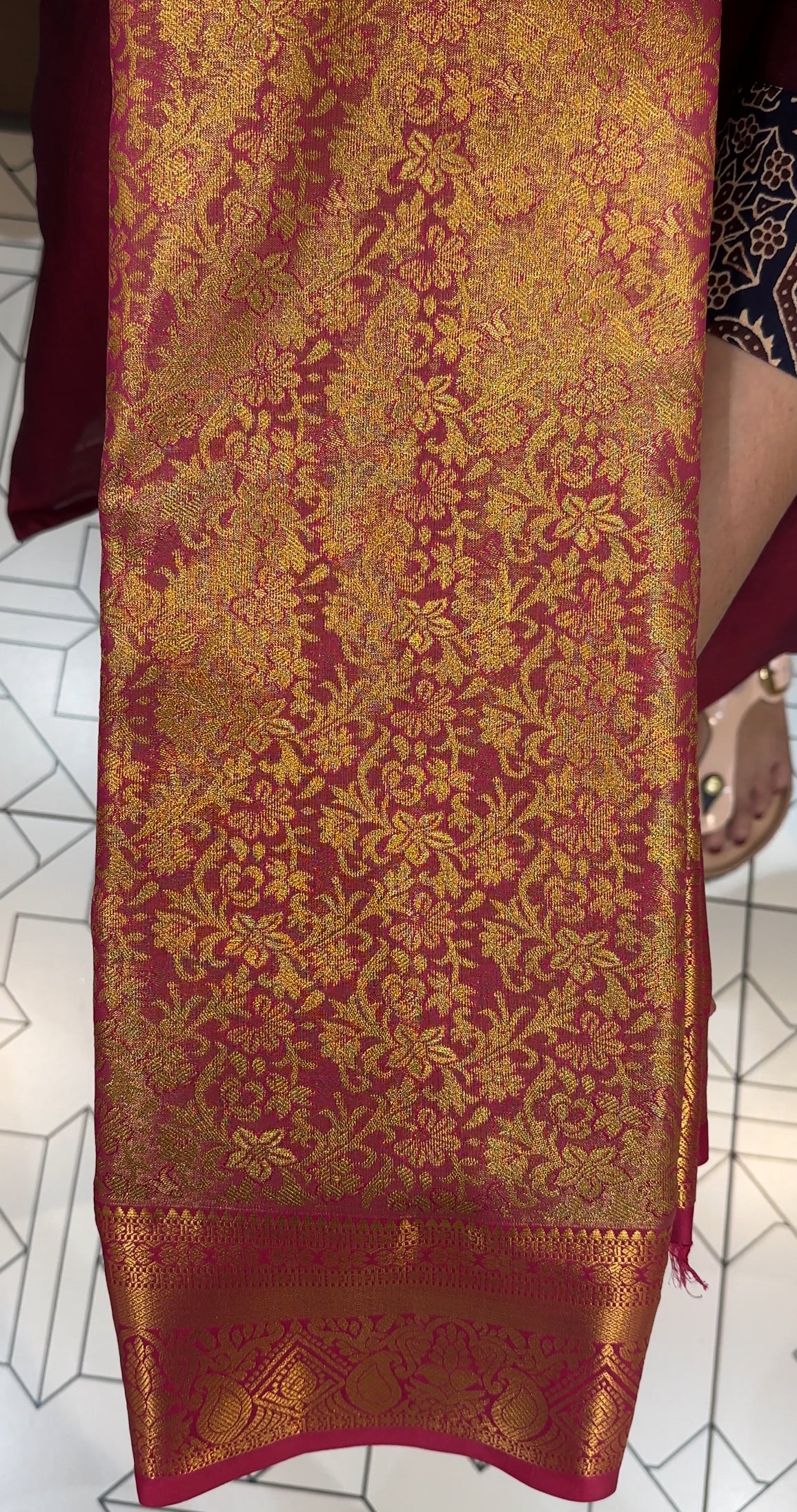 SEMI TISSUE KANCHIPURAM SAREES - IHA 27858