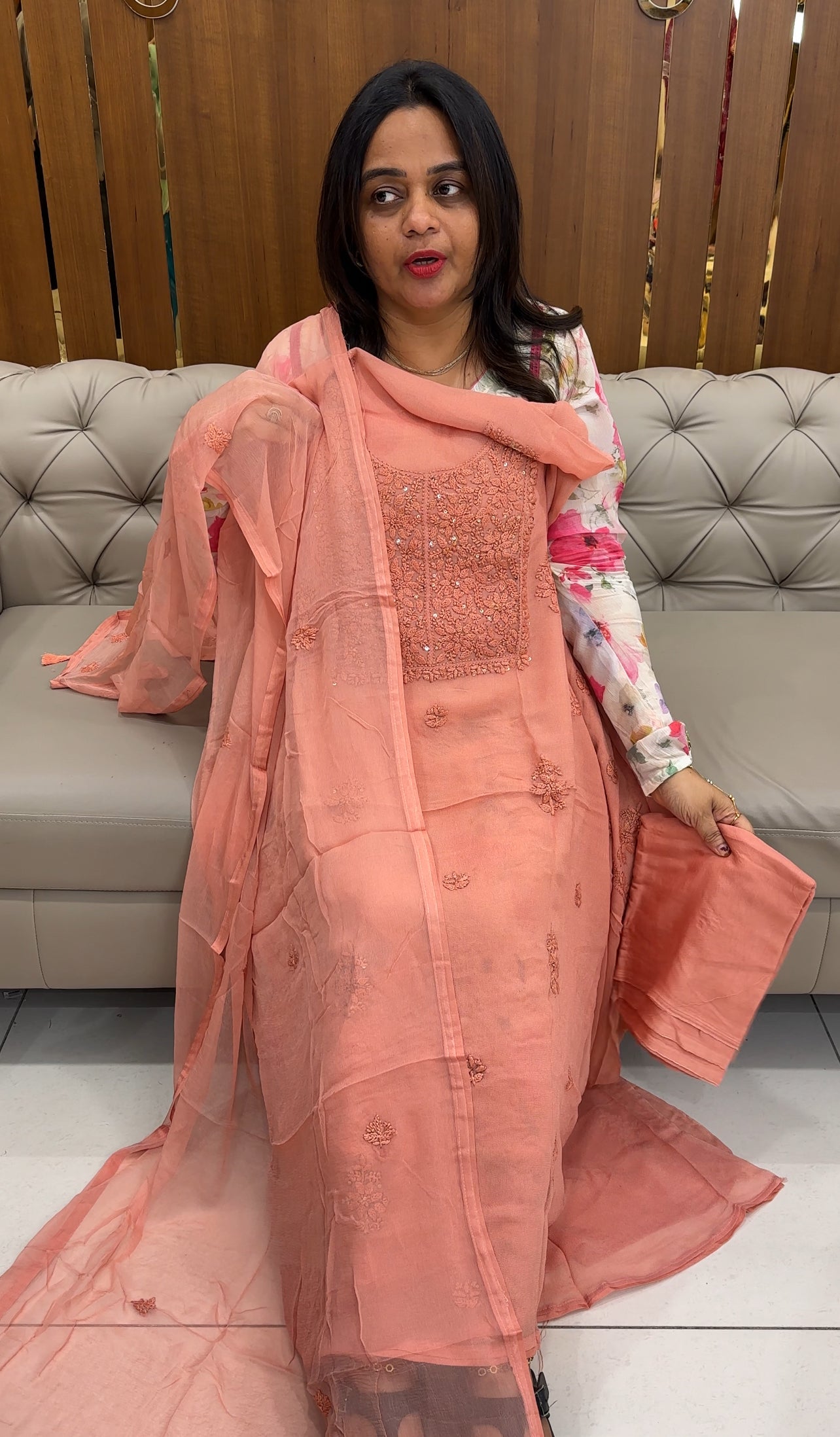 VISCOSE GEORGETTE UNSTITCHED SALWAR SUITS - IHA 26098
