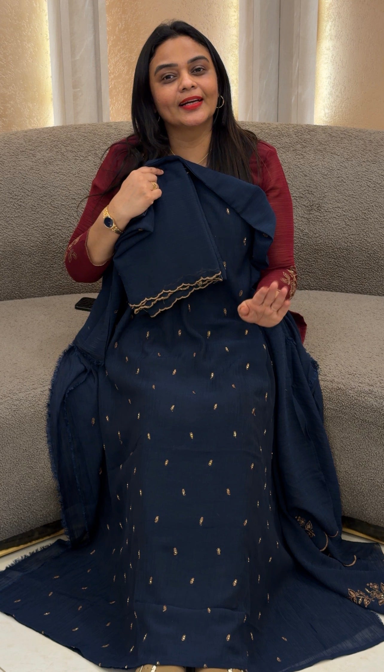 MUL CRUSHED UNSTITCHED SALWAR SUITS - IHA 32840