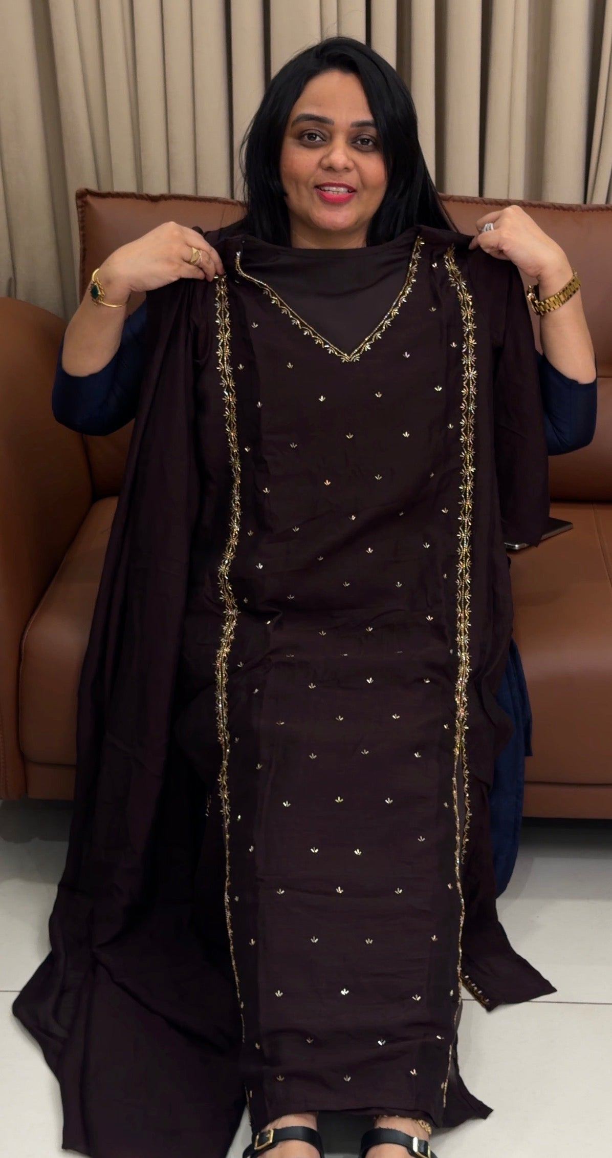 IHA'S IN-HOUSE SEMI RAW SILK UNSTITCHED SALWAR SUITS - IHA 34784