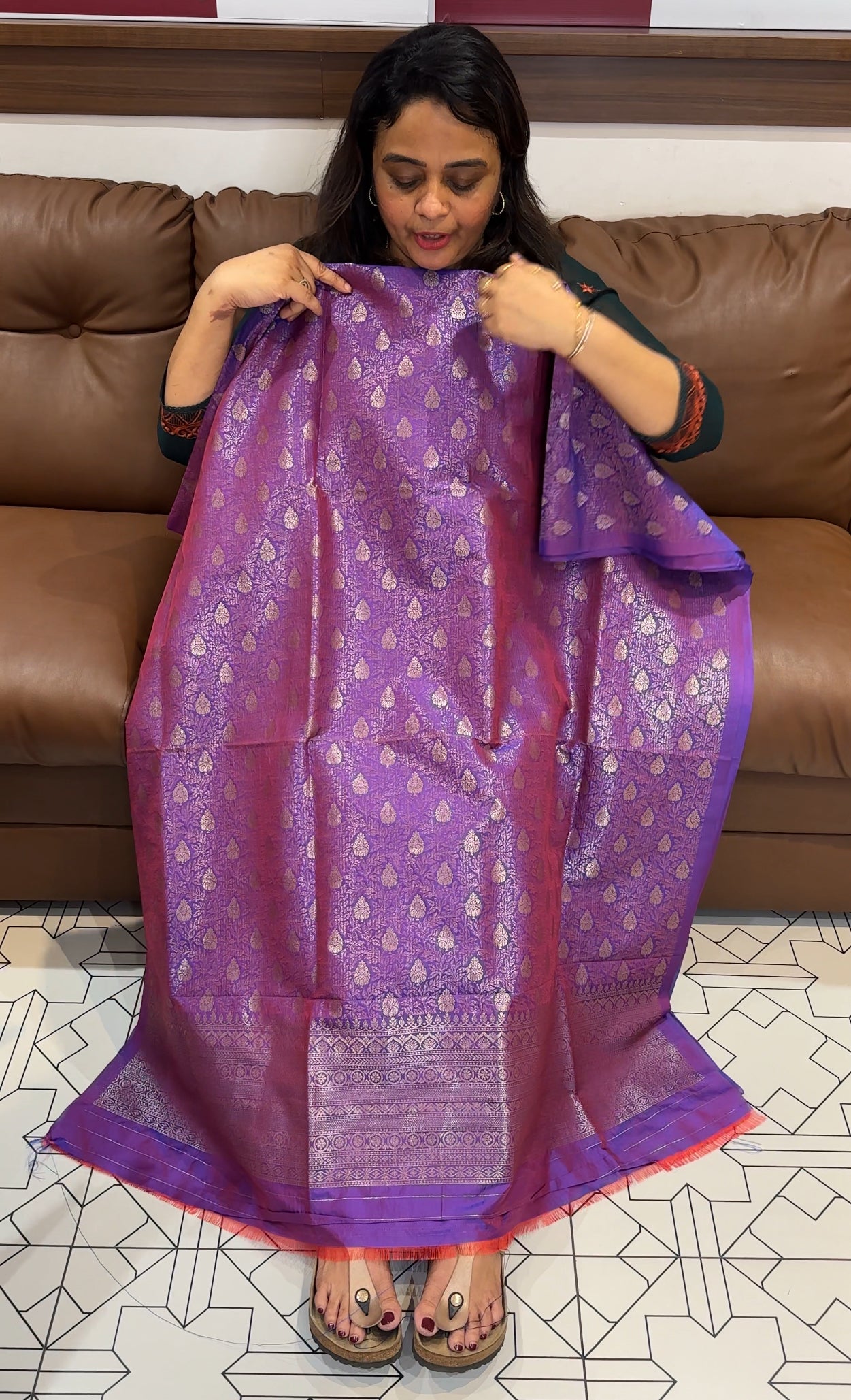 SEMI KATAN UNSTITCHED SALWAR SUITS - IHA 26273