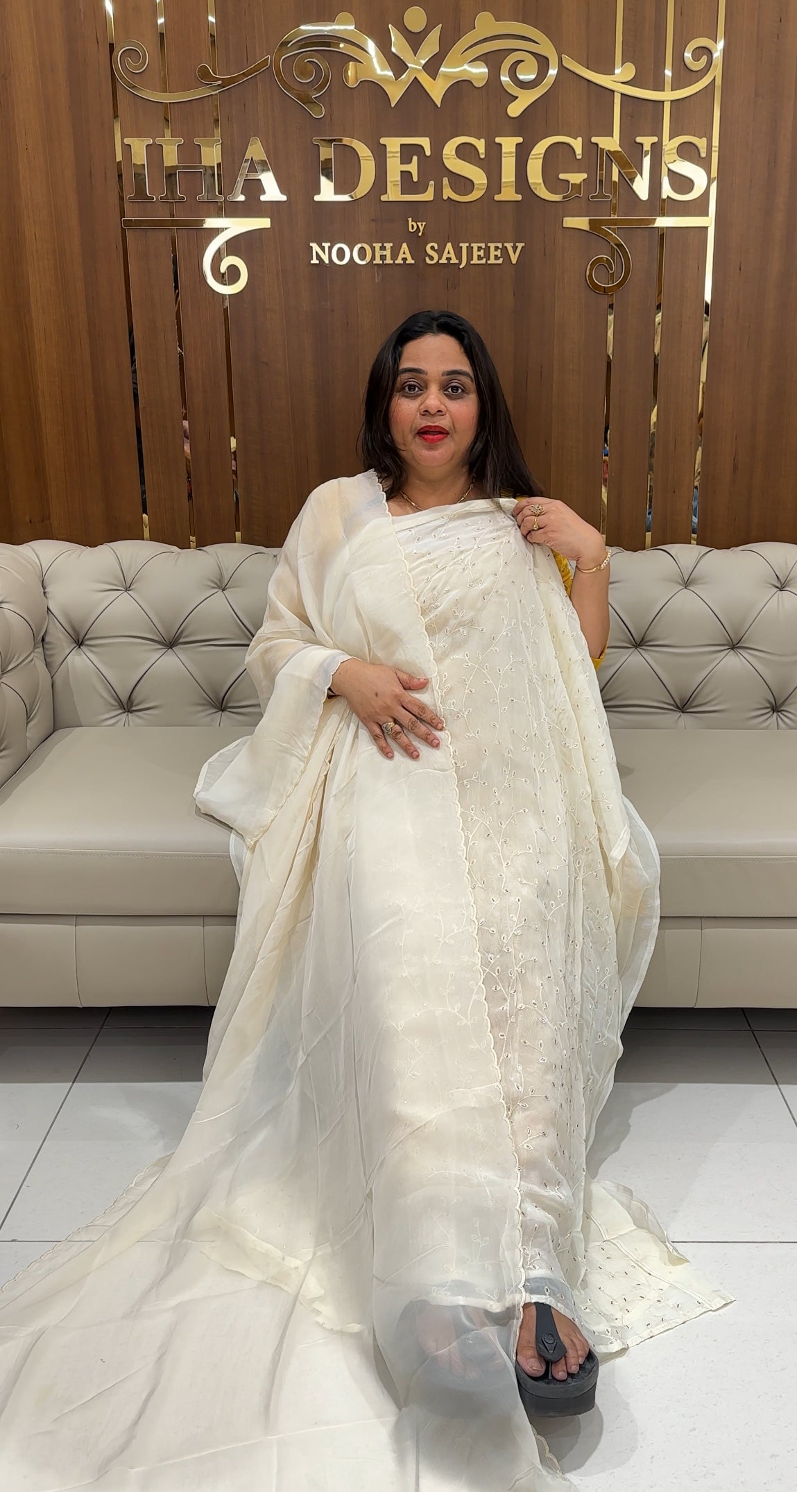 VISCOSE ORGANZA UNSTITCHED SALWAR SUITS - IHA 23324