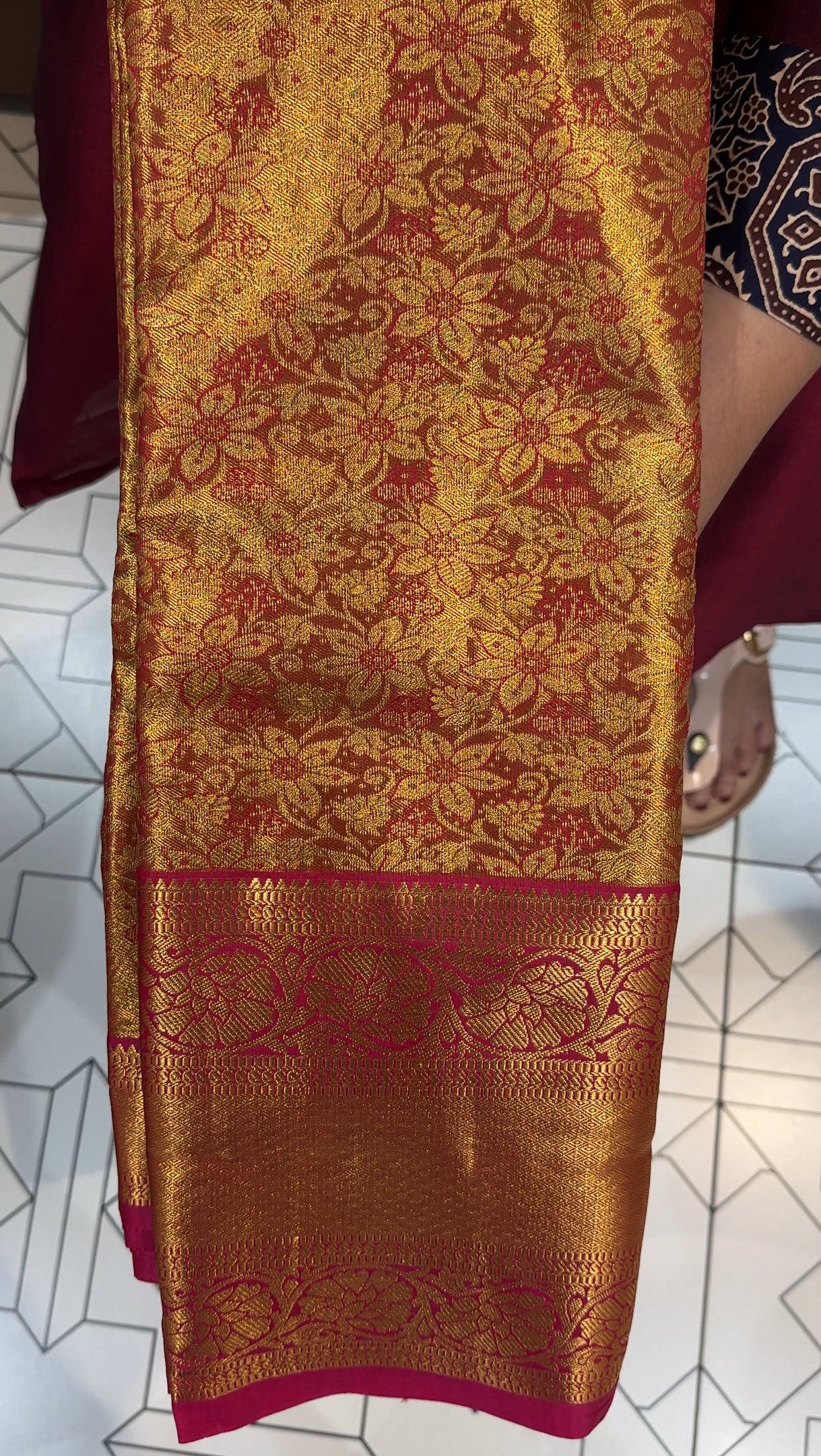 SEMI TISSUE KANCHIPURAM SAREES - IHA 27858