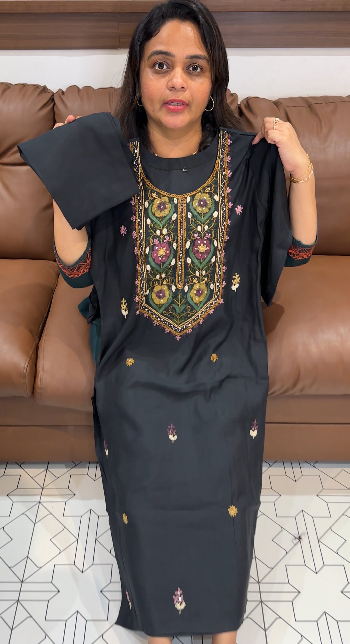 MALAI CHANDERI TOP AND BOTTOM - IHA 26312