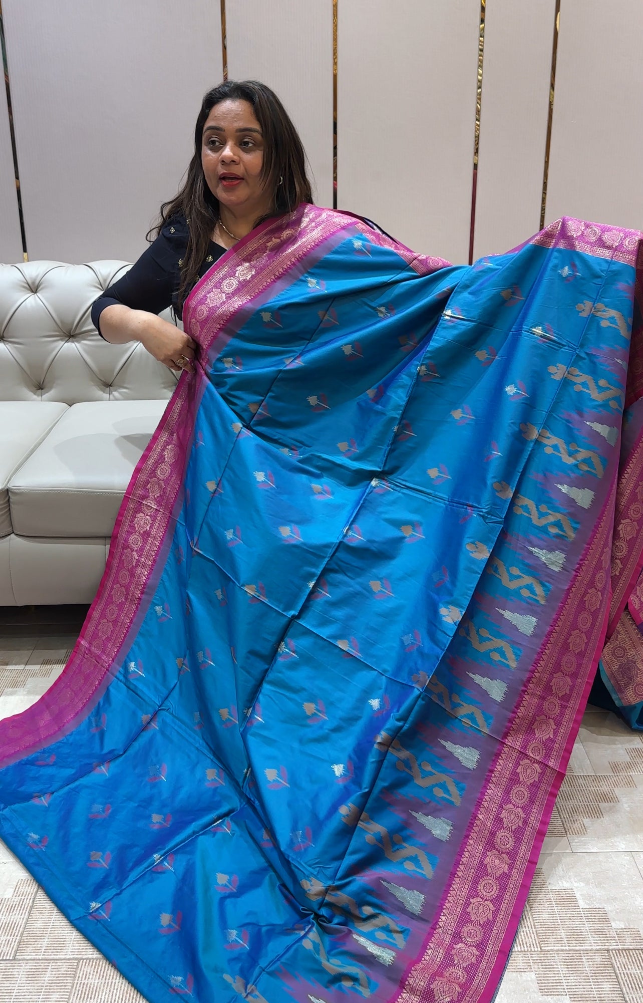 SEMI SILK SAREES - IHA 21284