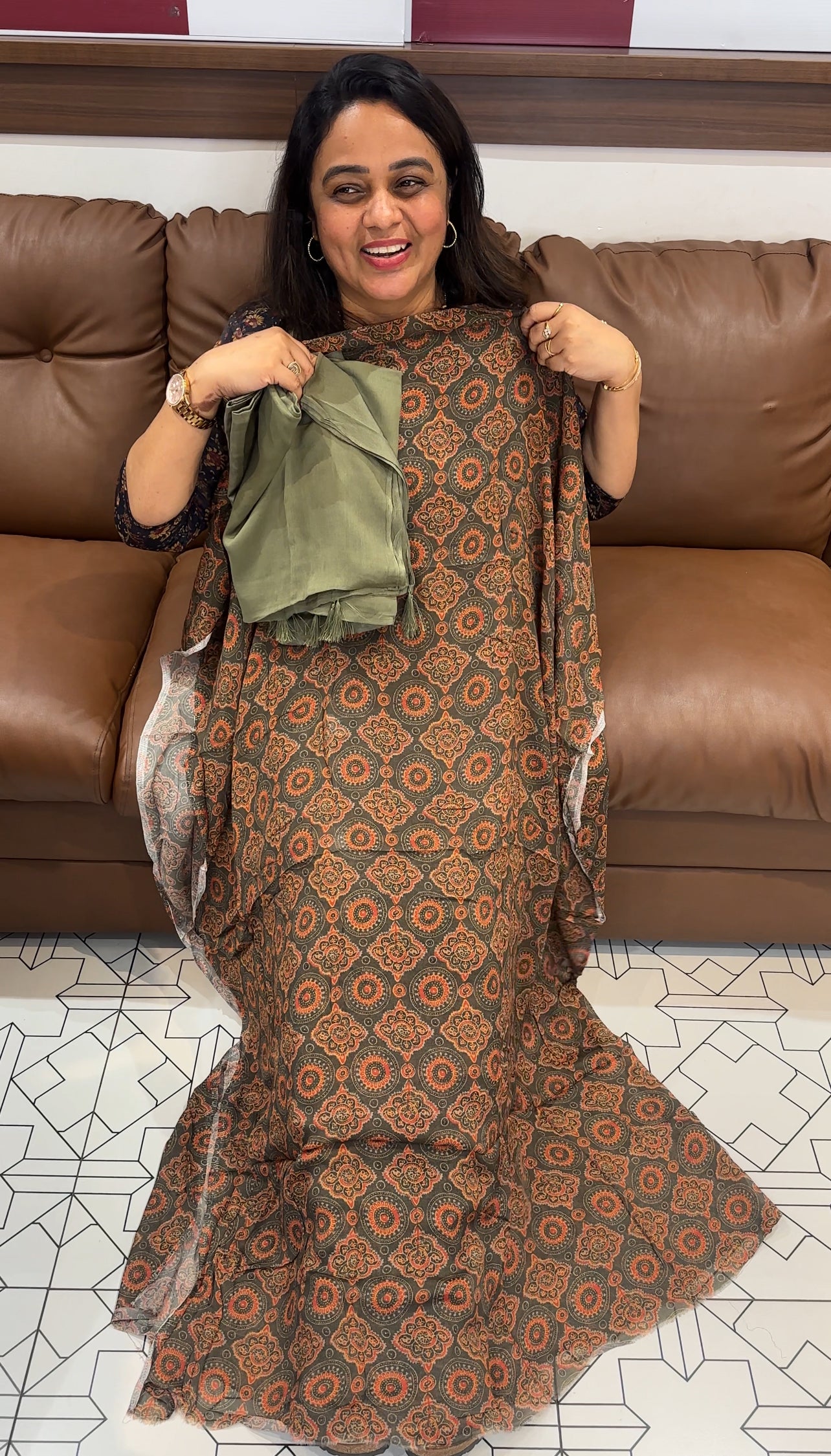 PRINTED UNSTITCHED UNSTITCHED SALWAR SUITS - IHA 26475