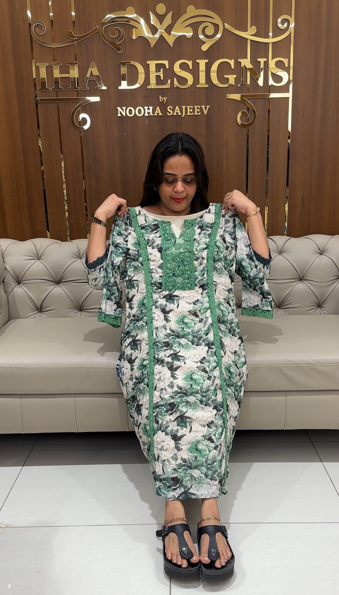 PRINTED HAKOBA FROCKS - IHA 23359