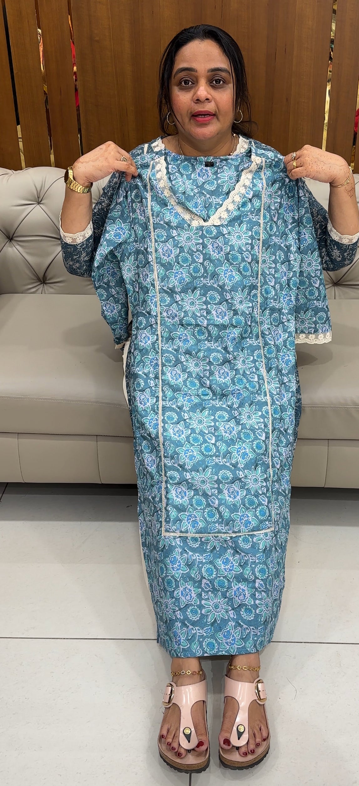PRINTED COTTON TOP AND BOTTOM - IHA 27621