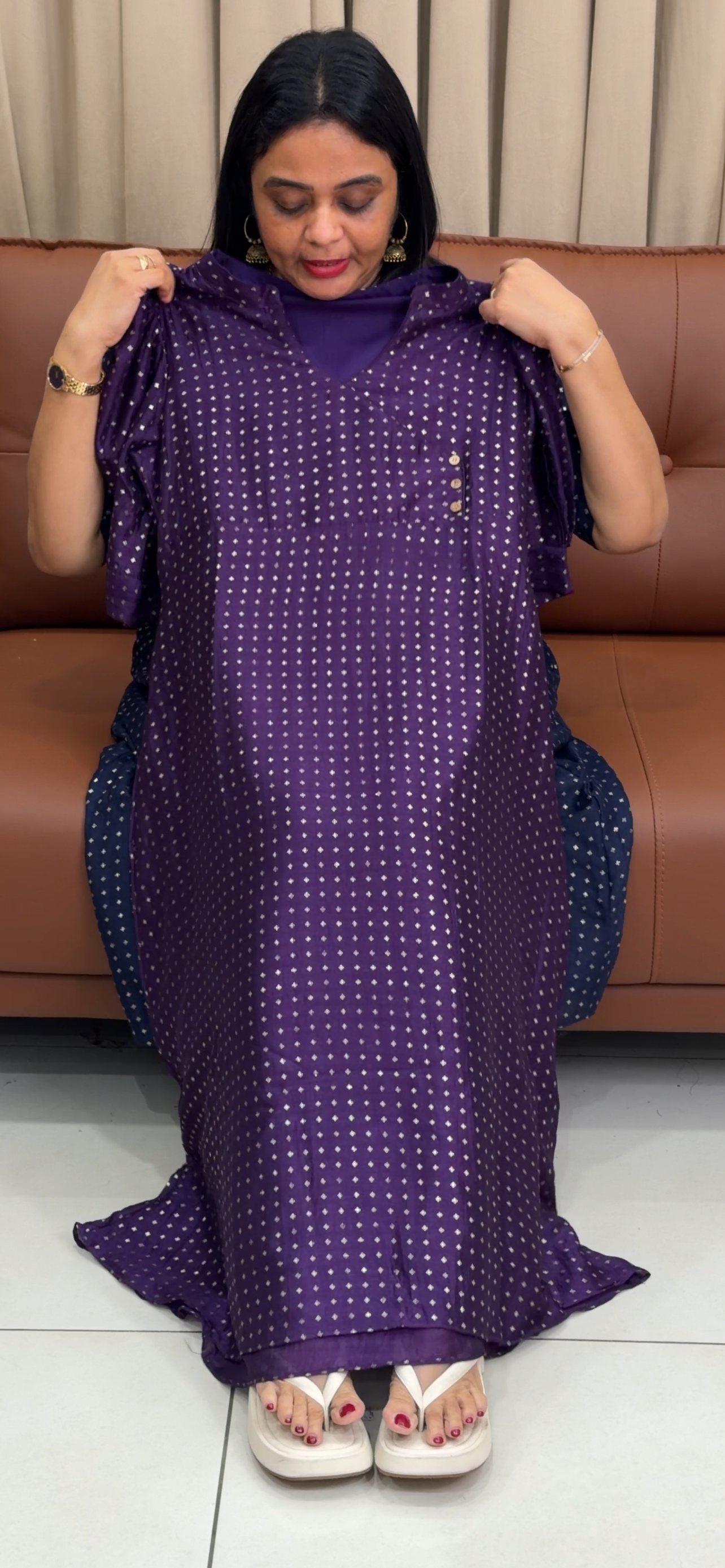 IHA'S IN-HOUSE SEMI SILK FROCKS - IHA 33871