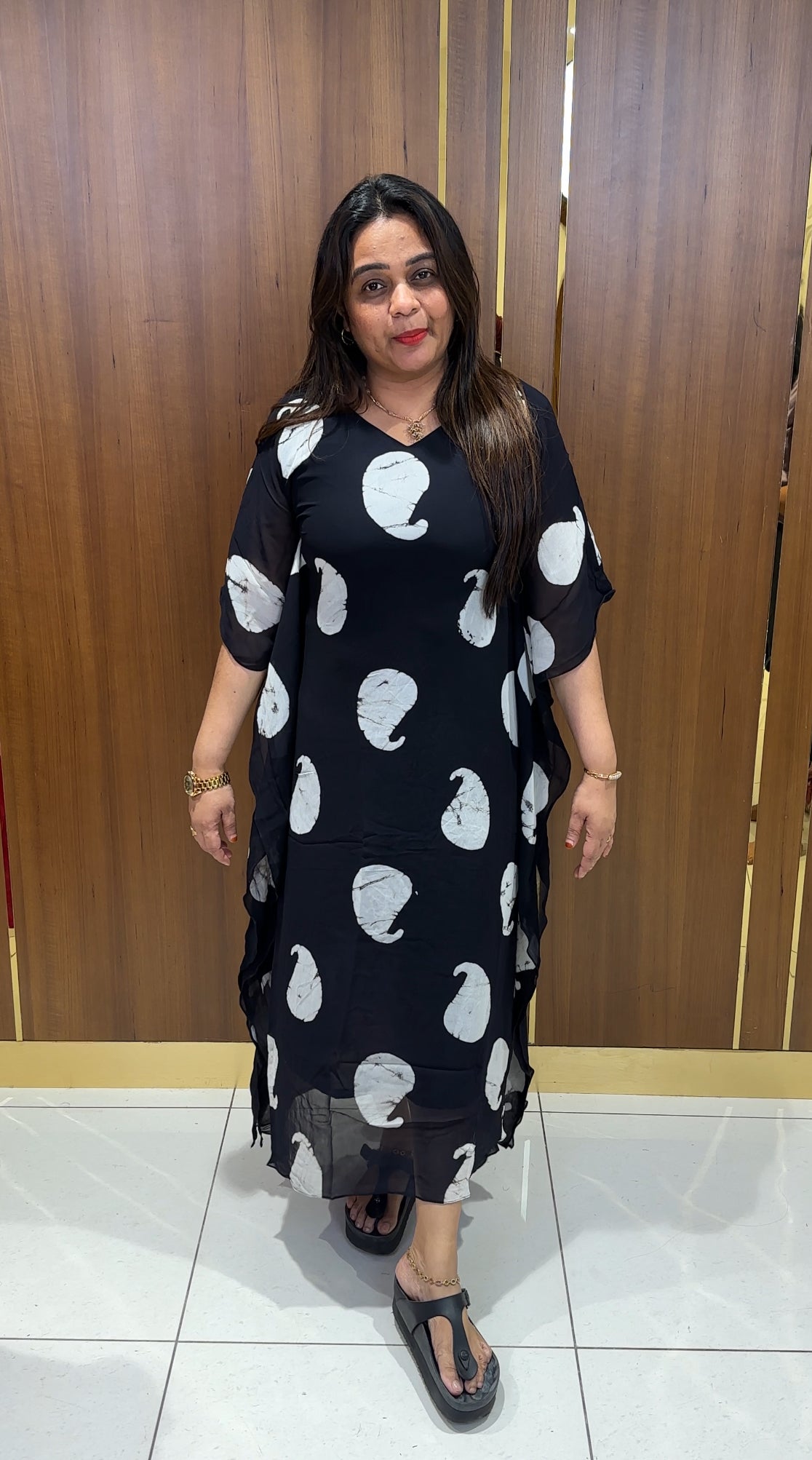 IHA'S IN-HOUSE GEORGETTE KAFTAN - IHA 22785