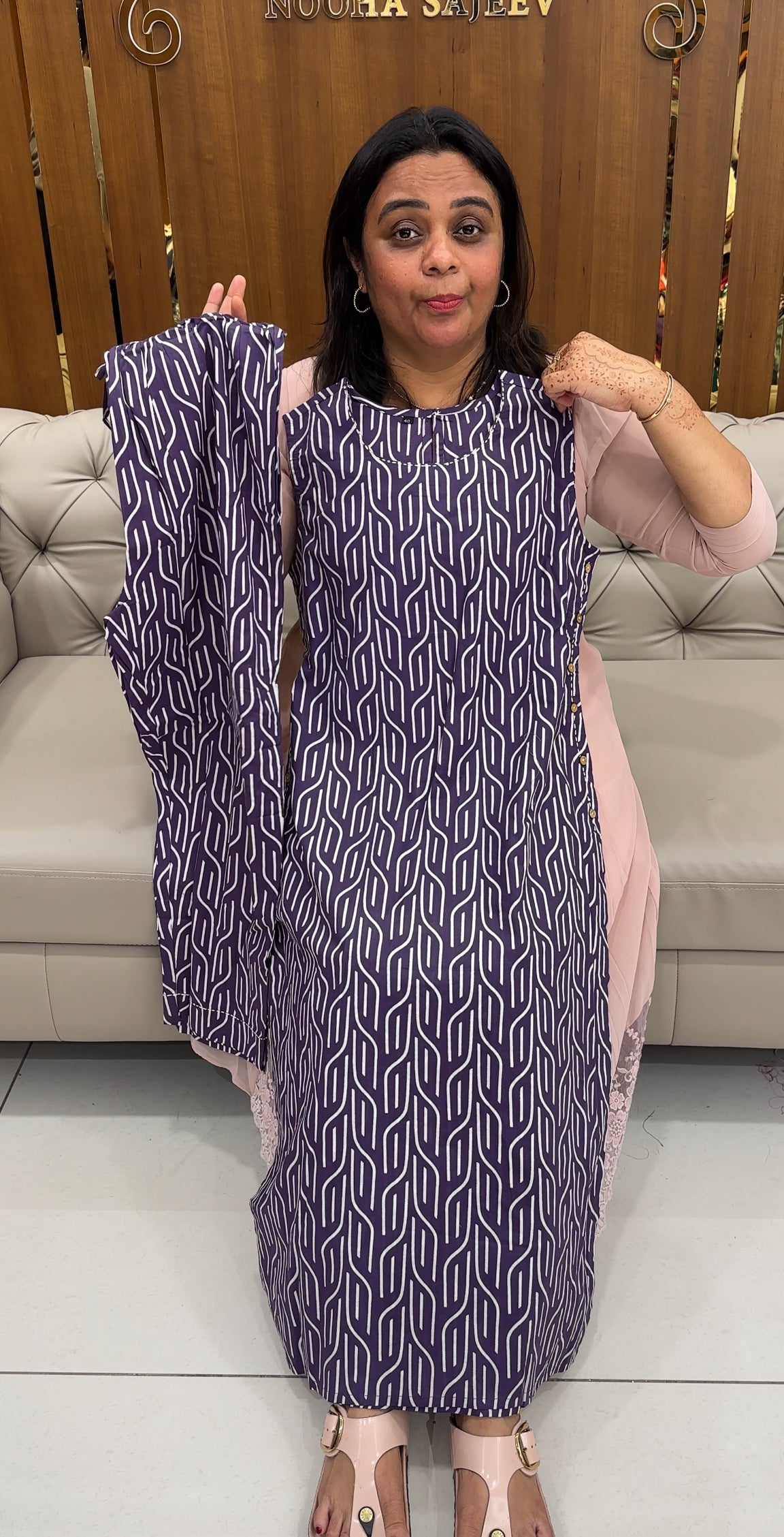 COTTON PRINTED TOP AND BOTTOM - IHA 27610