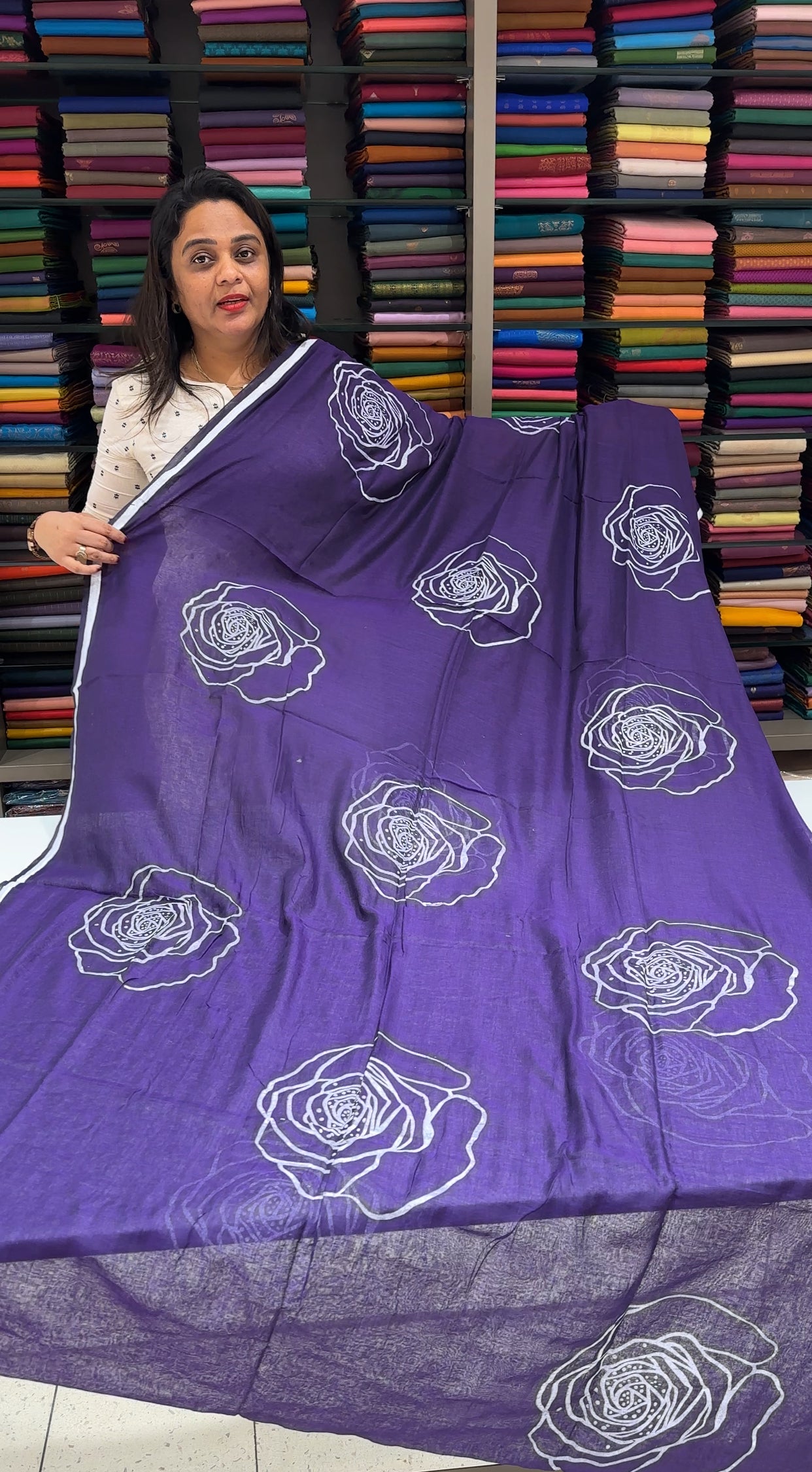HANDBLOCK PRINTED SAREES - IHA 25479
