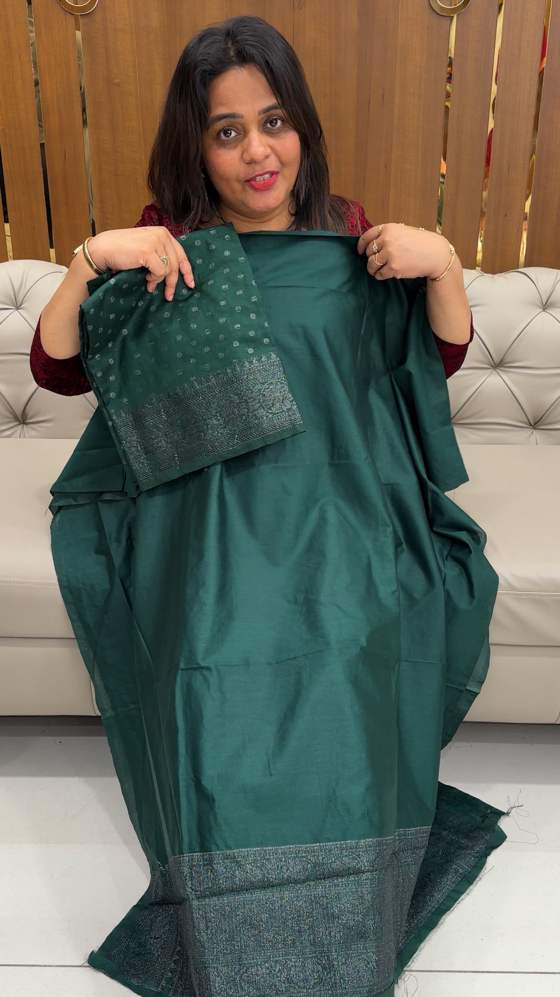 BANARASI UNSTITECHED SALWAR SUITS - IHA 25955