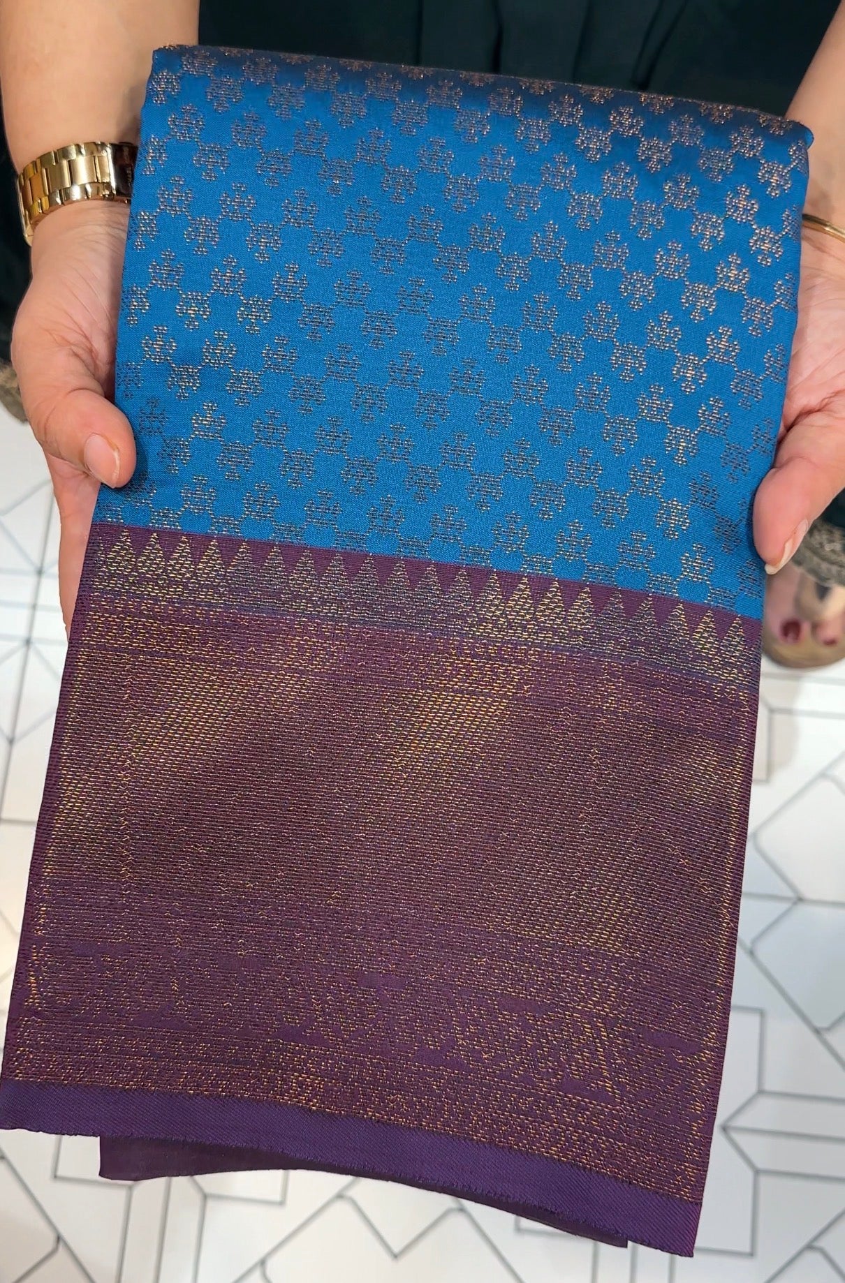 SEMI BROCADE SAREES - IHA 27327