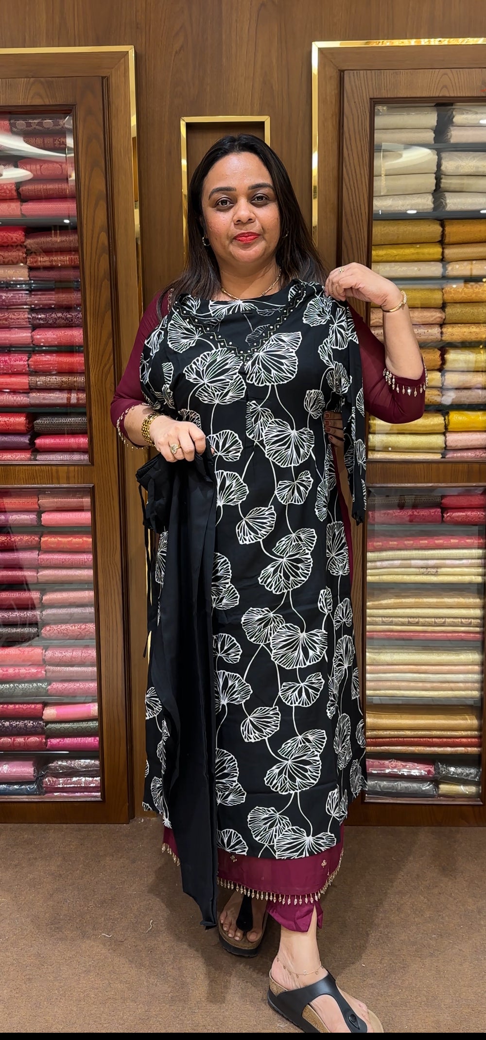 PRINTED COTTON TOP AND BOTTOM - IHA 21749