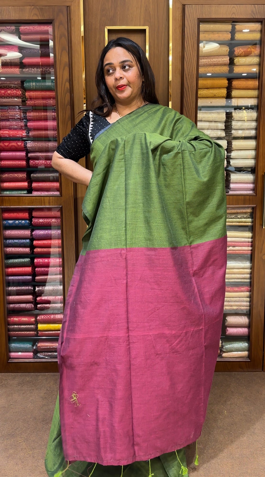 KHADDI COTTON SAREES - IHA 22310