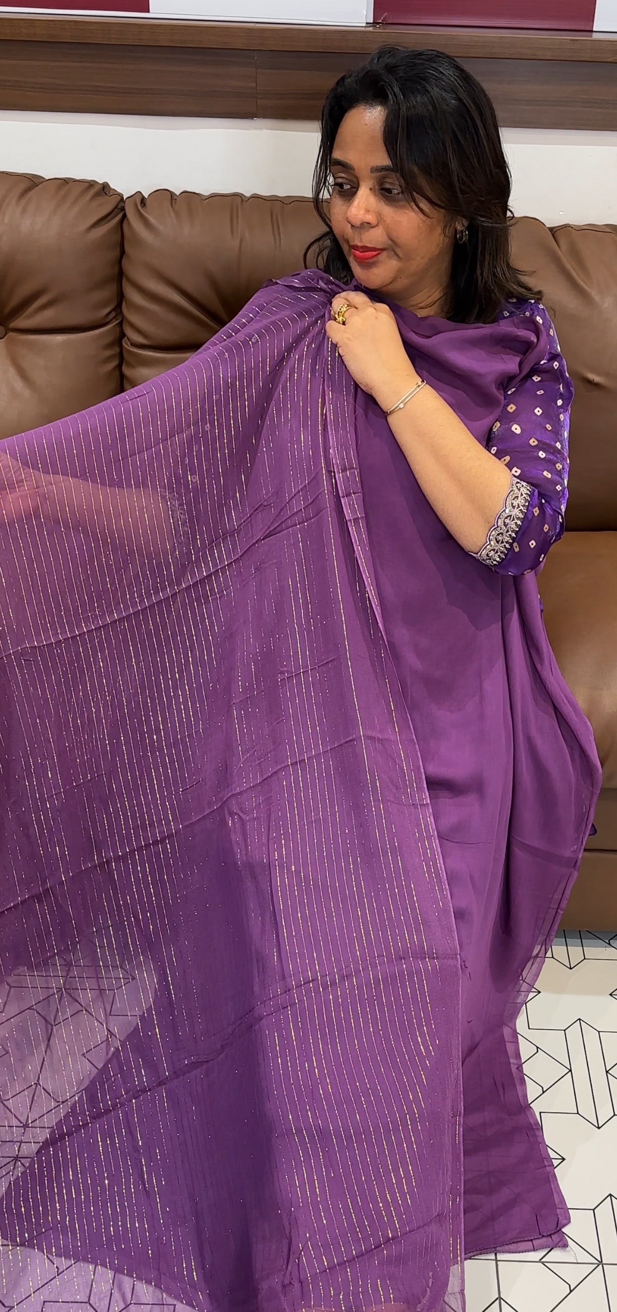 GEORGETTE UNSTITCHED SALWAR SUITS - IHA 25436