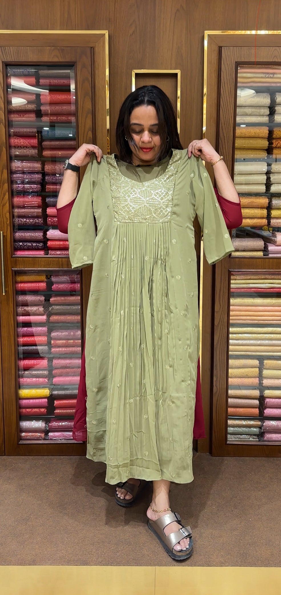 IHA'S IN- HOUSE GEORGETTE ALINE TOPS - IHA 24040