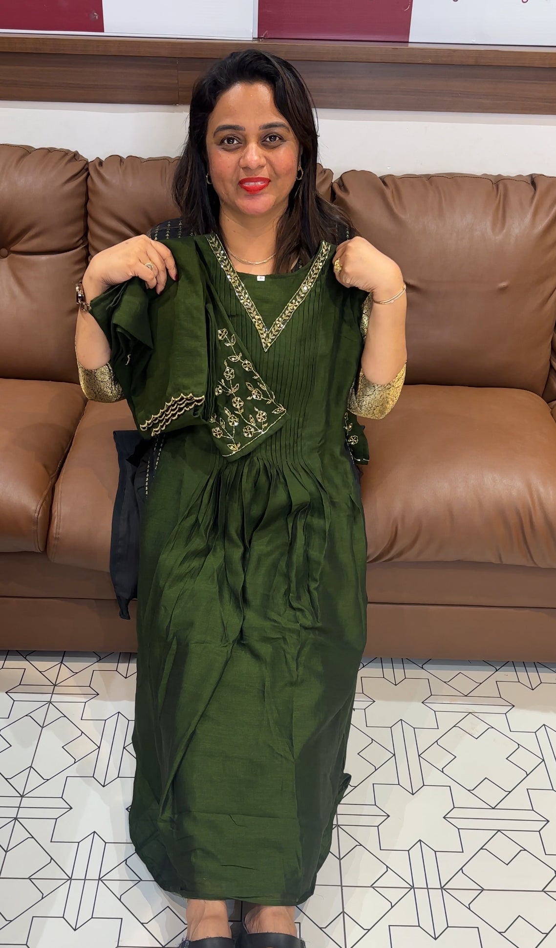 HAND WORKED TOP, BOTTOM AND DUPATTA - IHA 25605