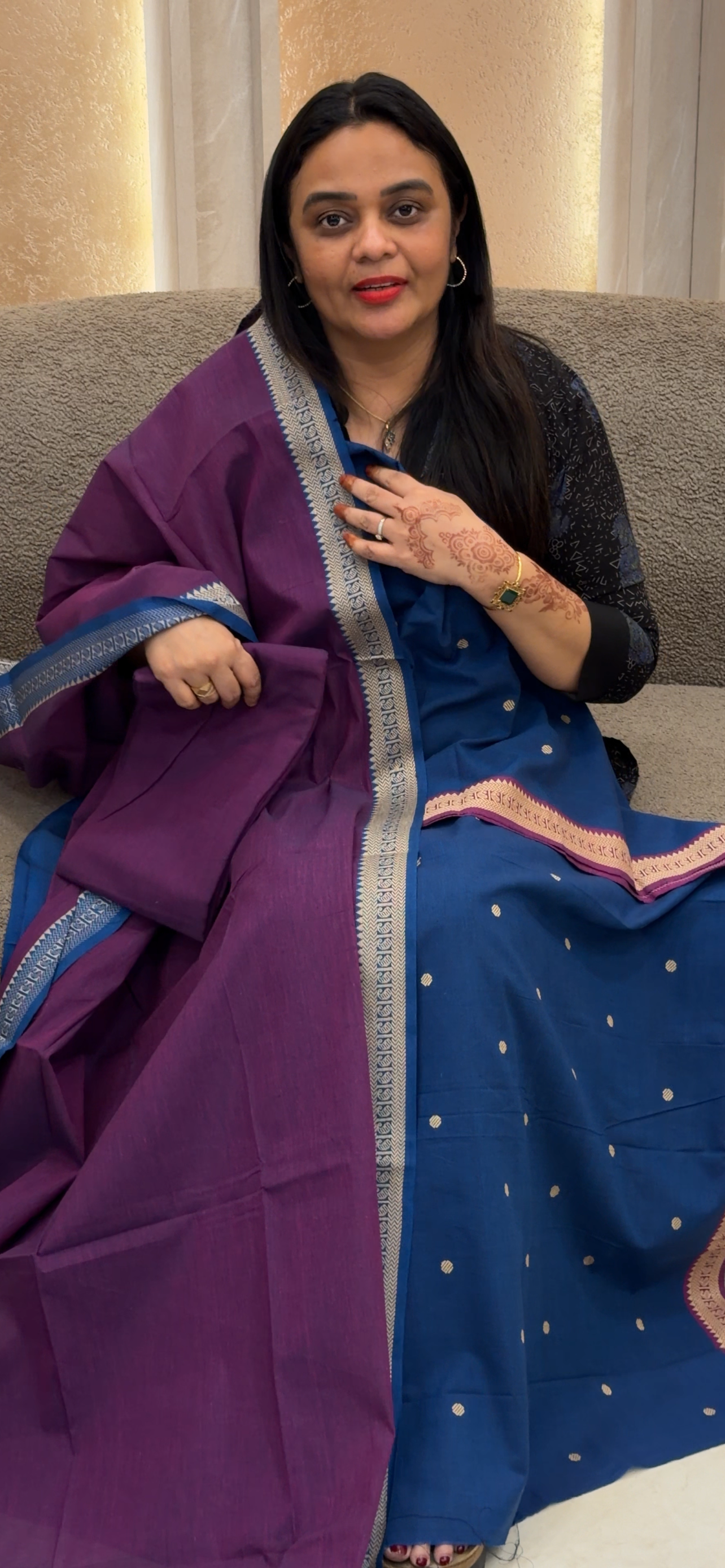 HANDLOOM COTTON UNSTITCHED SALWAR SUITS - IHA 33324