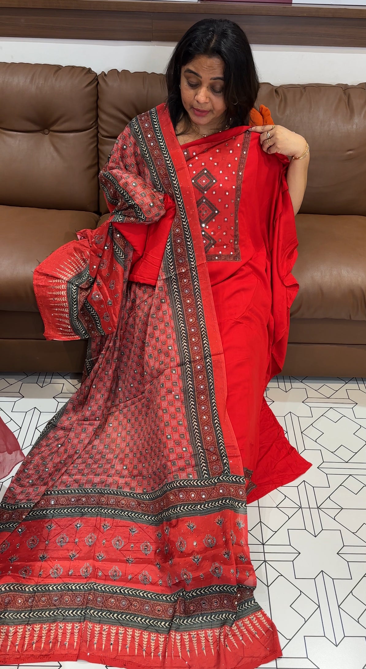 VISCOSE RAYON UNSTITCHED SALWAR SUITS - IHA 26461