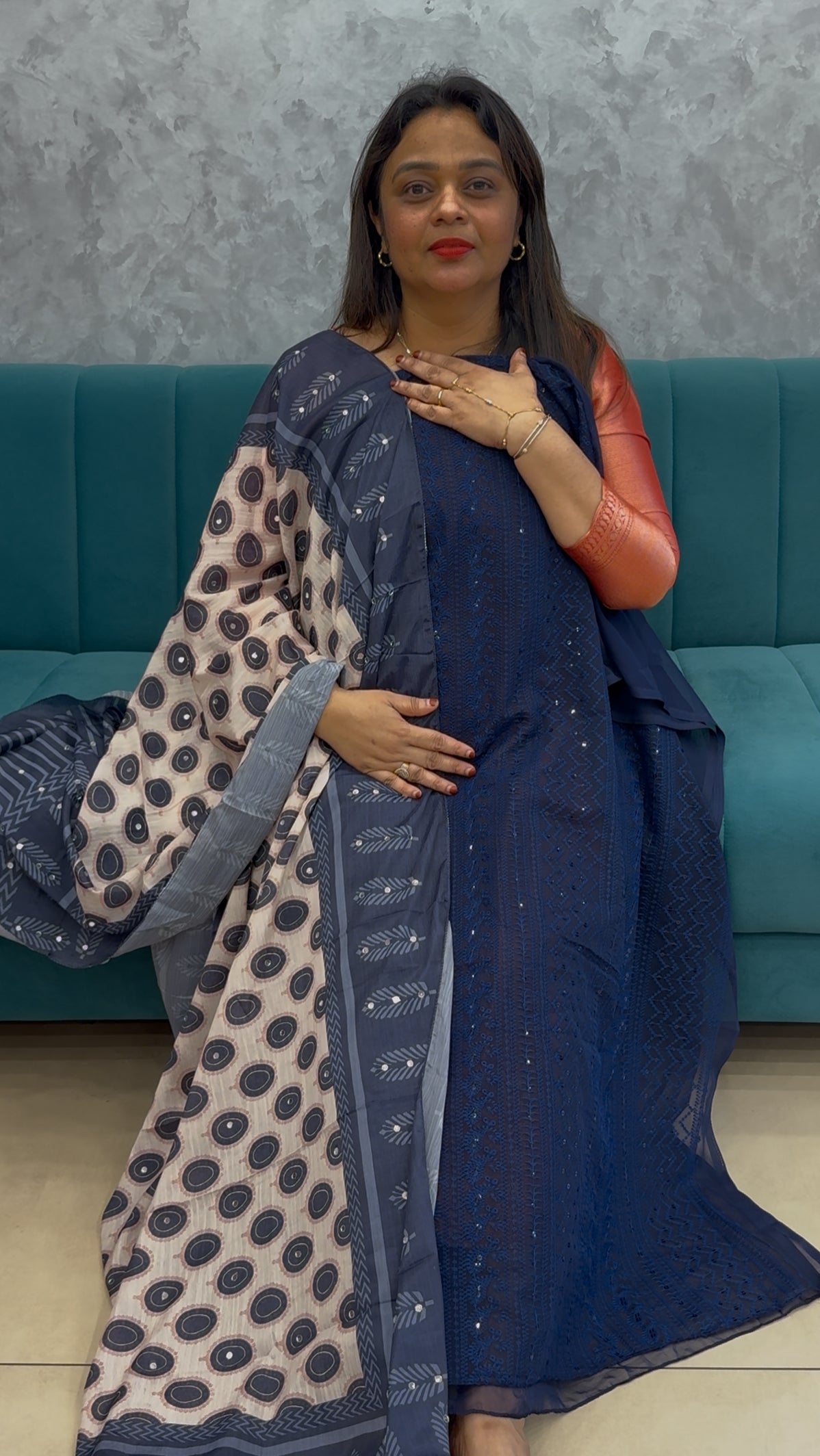 FAUX GEORGETTE UNSTITCHED SALWAR SUITS - IHA 24394