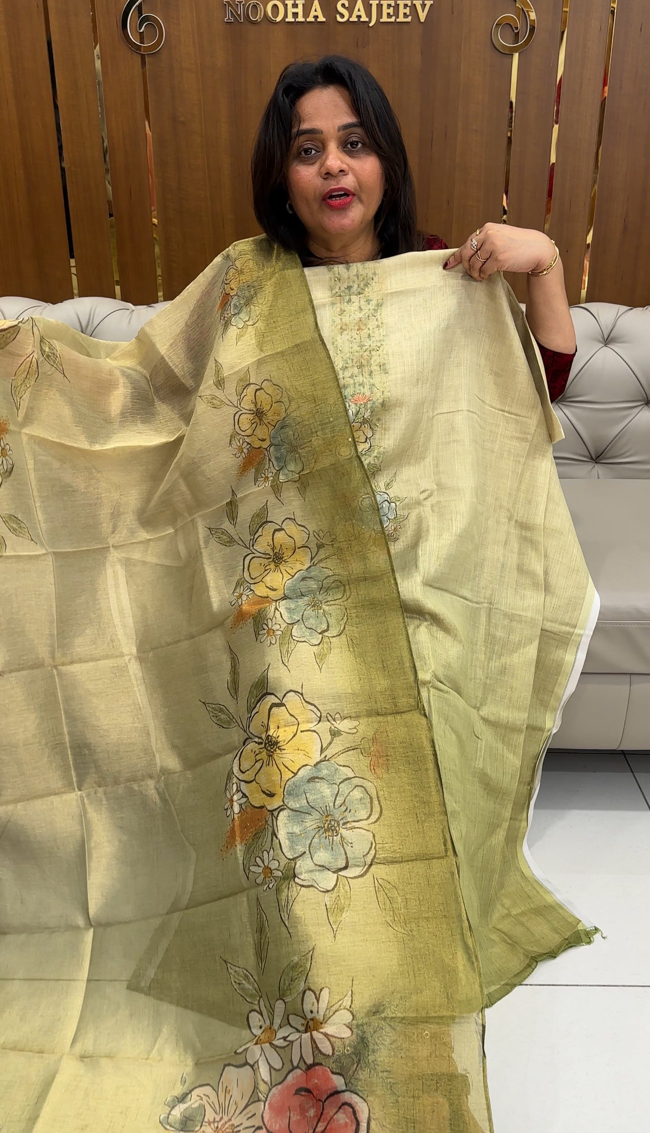 TISSUE UNSTITCHED SALWAR SUITS - IHA 25951