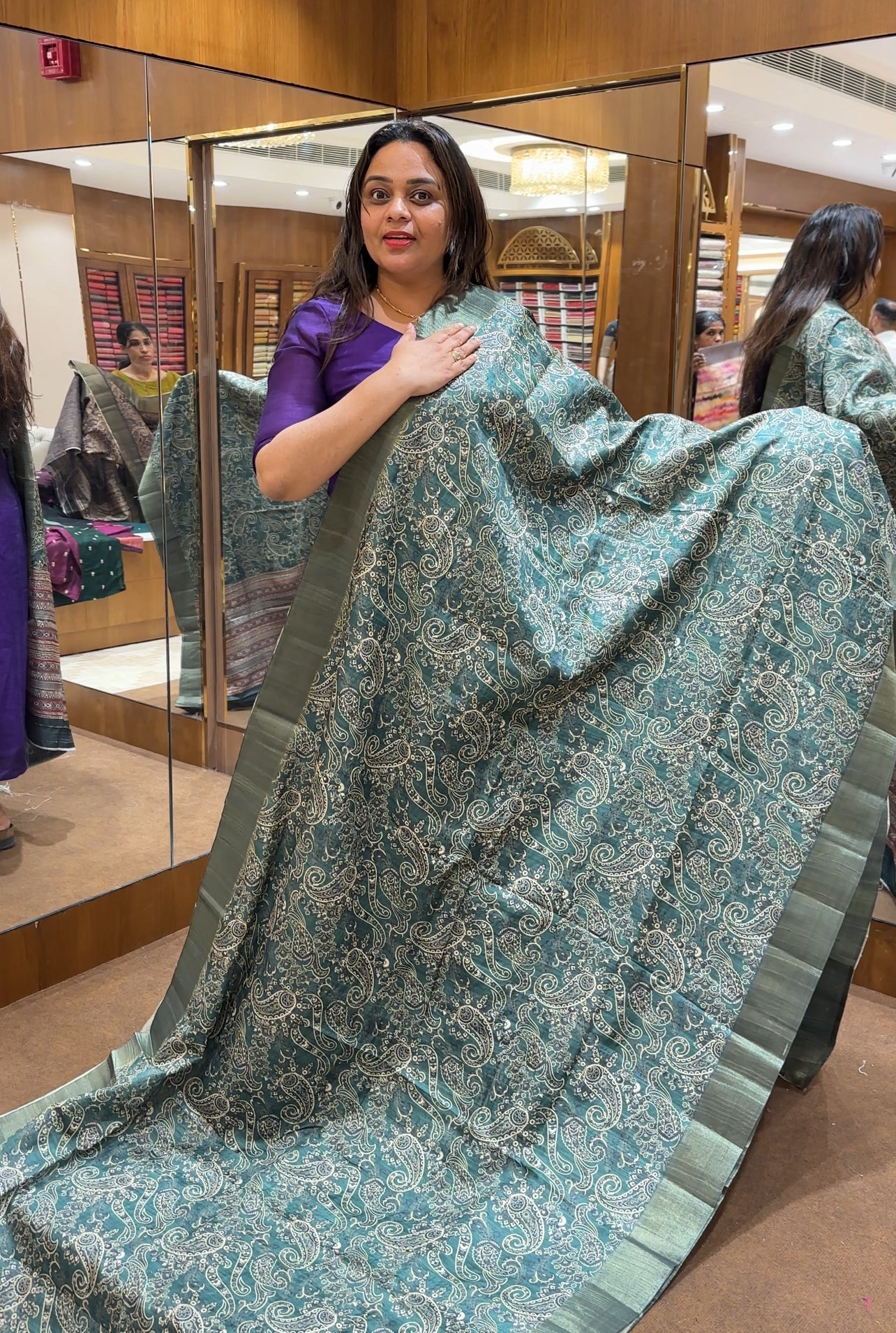 SEMI TUSSUR SAREES - IHA 23119