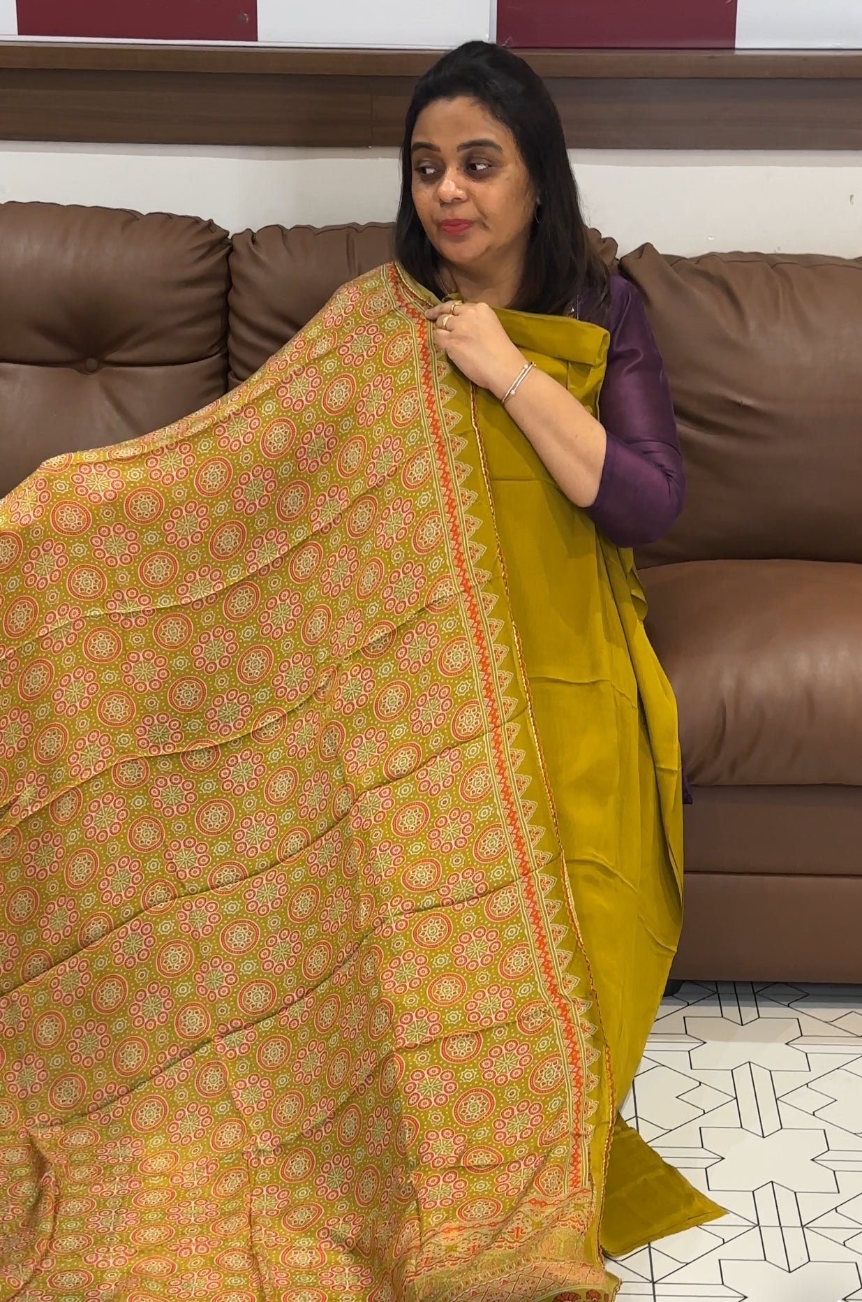 PLATINUM CHIFFON UNSTITCHED SALWAR SUITS - IHA 28029