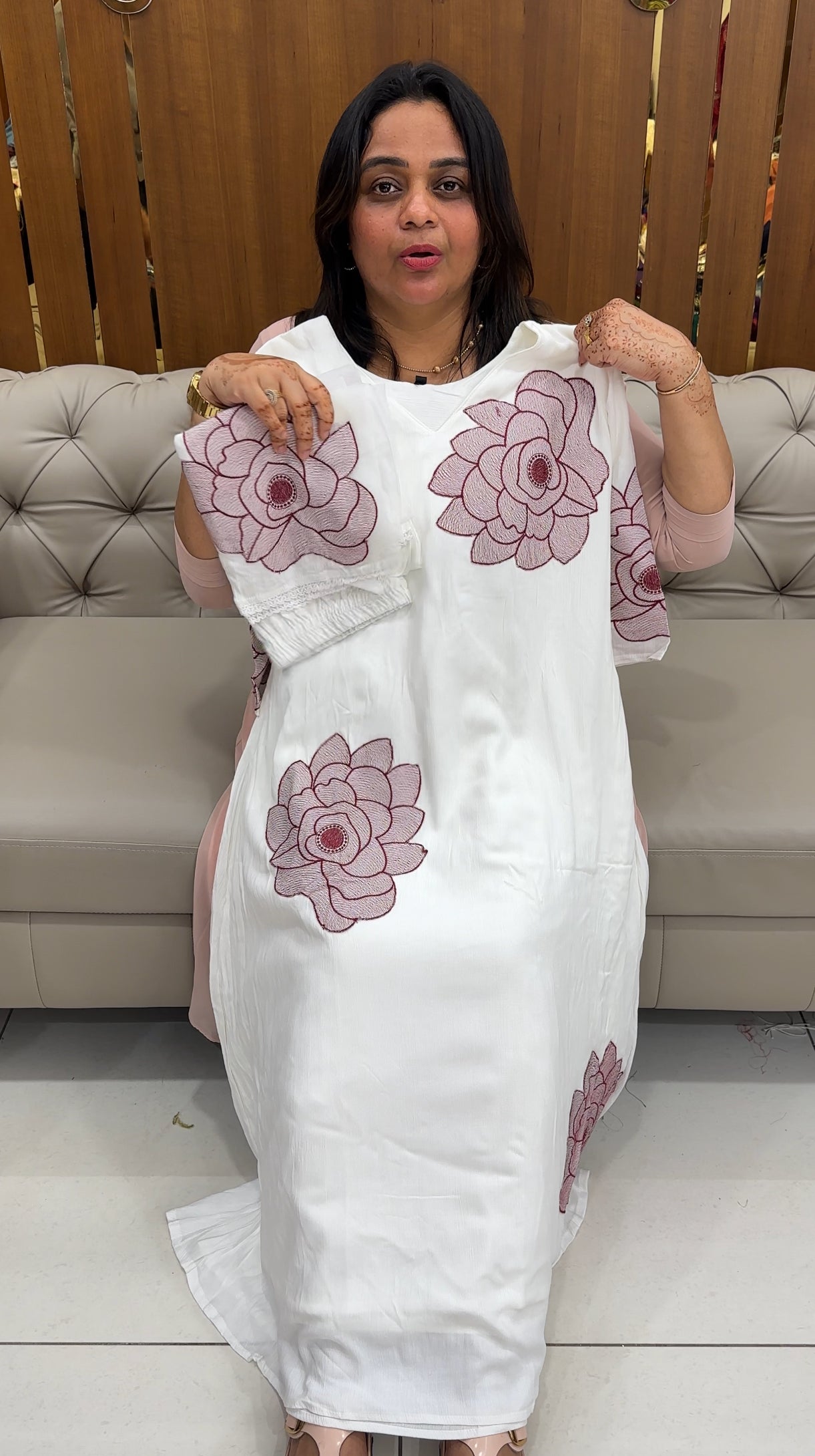 CRUSHED RAYON TOP, BOTTOM AND DUPATTA - IHA 27458