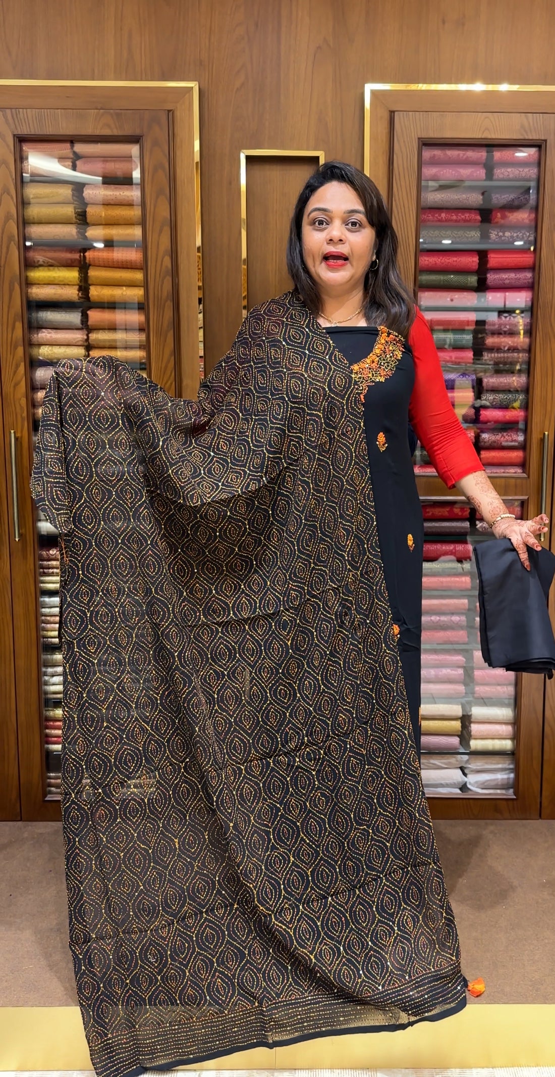 GEORGETTE UNSTITCHED SALWAR SUITS - IHA 24038