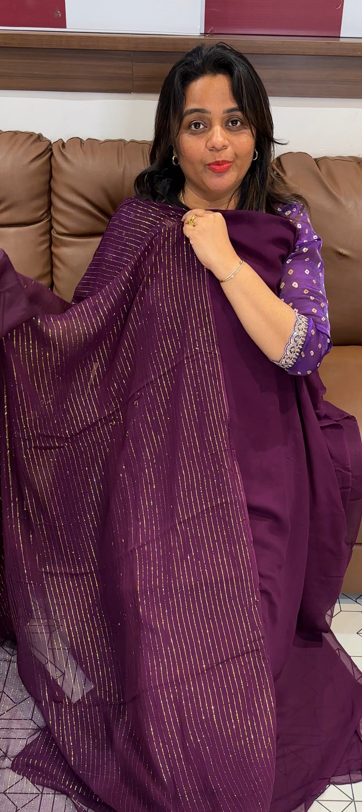 GEORGETTE UNSTITCHED SALWAR SUITS - IHA 25436