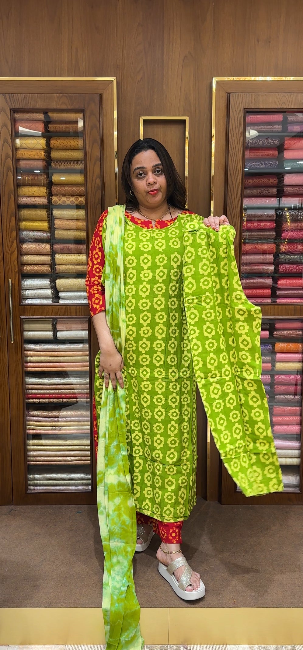 BATIK PRINTED UNSTITCHED SALWAR SUITS - IHA 23715