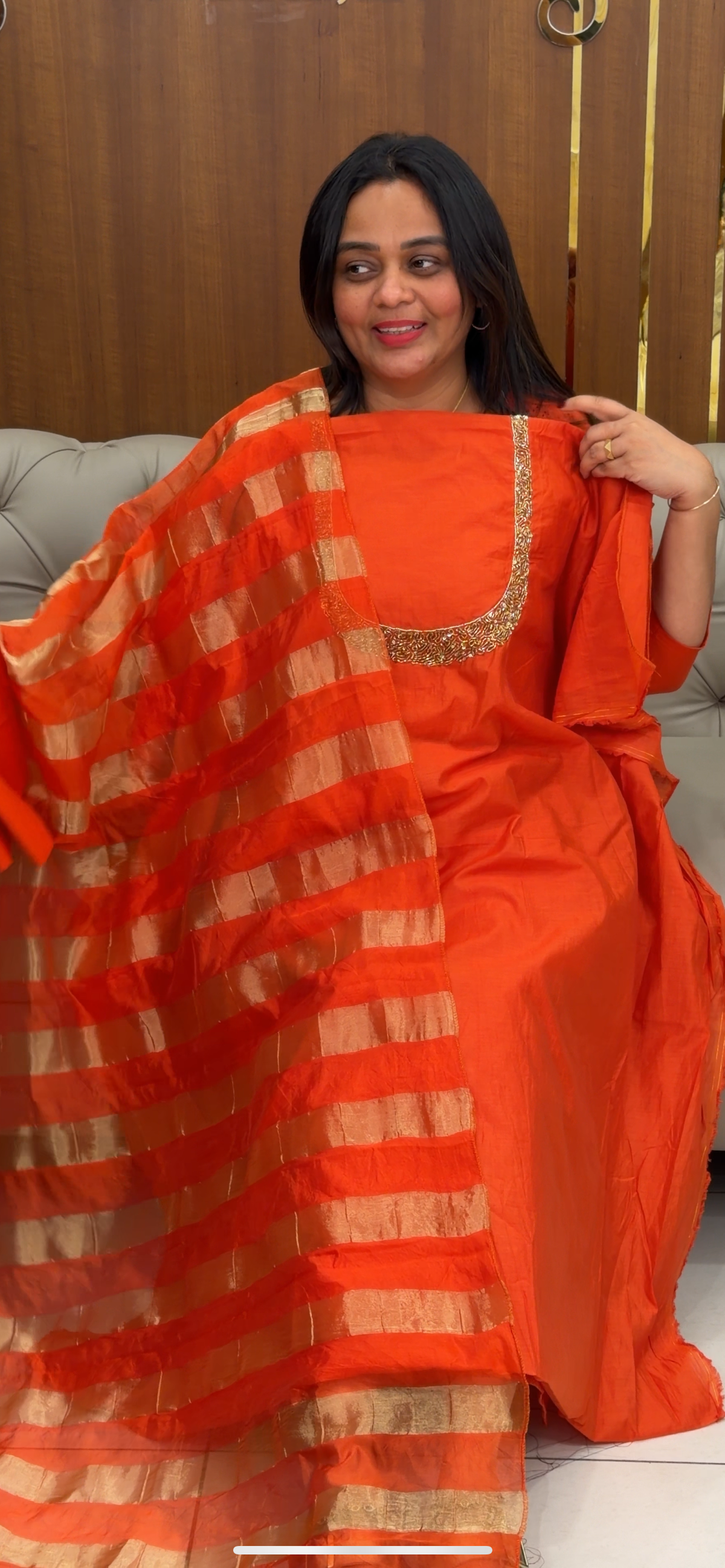 OFFER SALES MUL CHANDERI UNSTITCHED SALWAR SUITS - IHA 36035