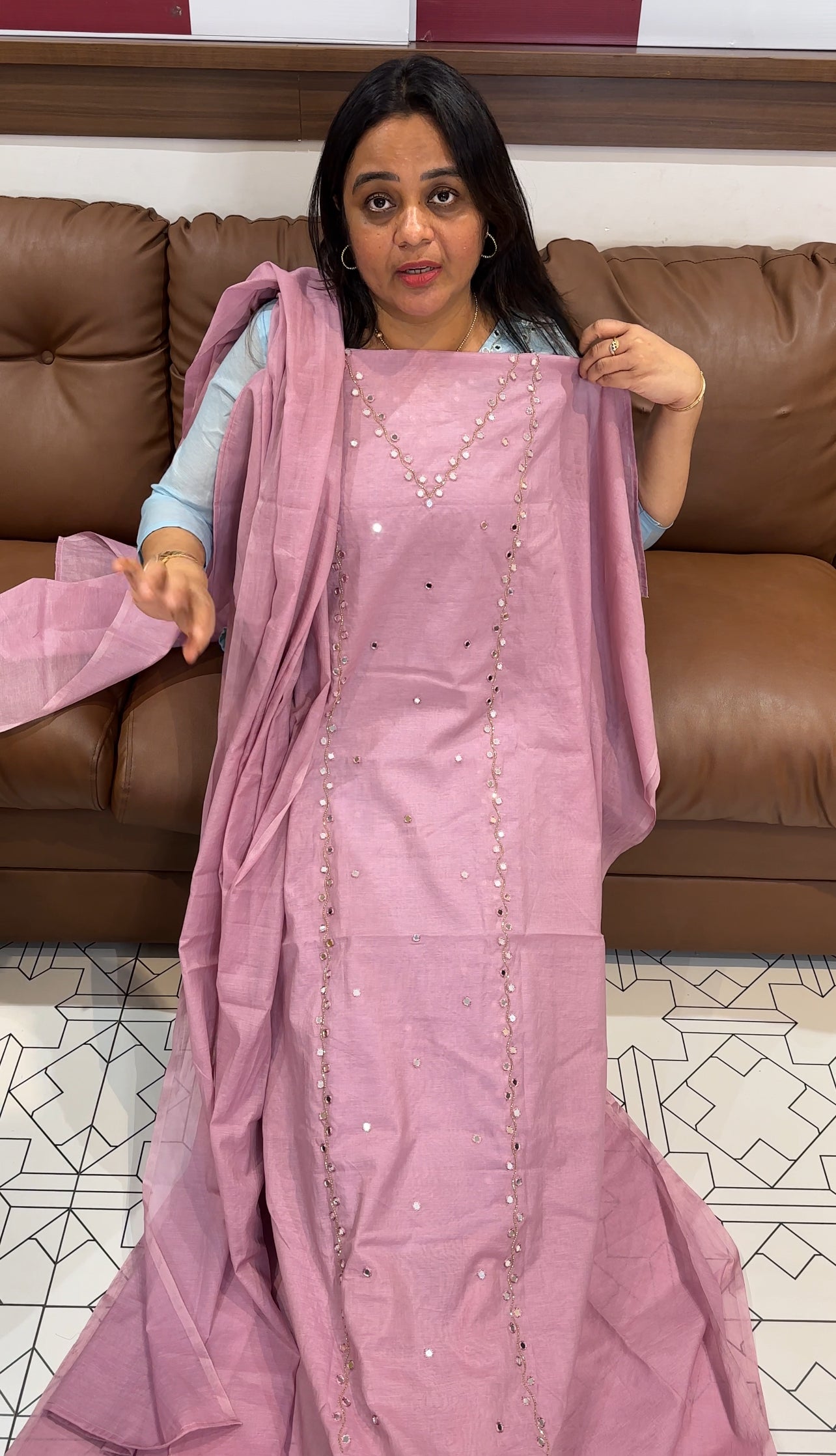 FORWARD MALAI CHANDERI UNSTITCHED SALWAR SUITS - IHA 27300