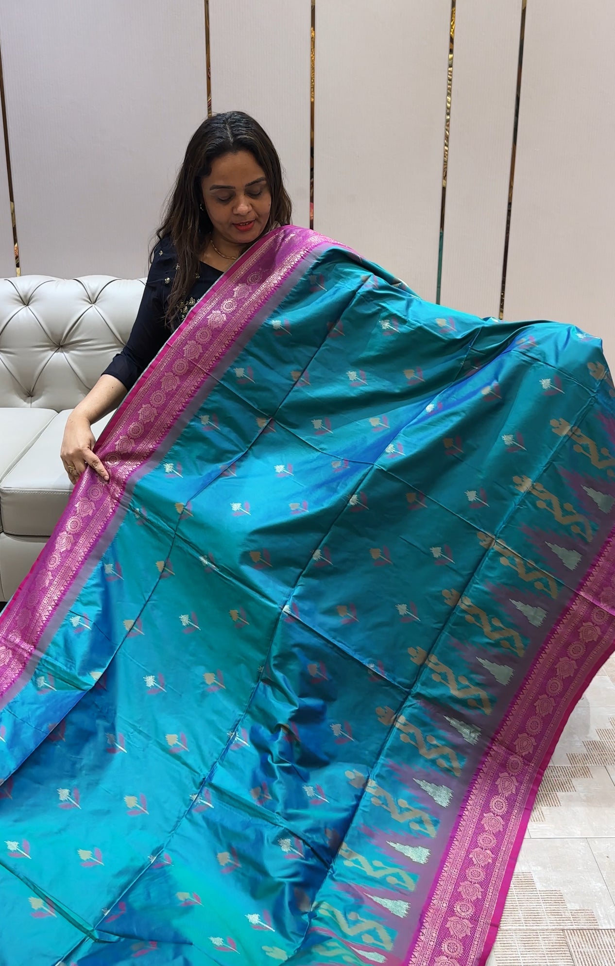 SEMI SILK SAREES - IHA 21284