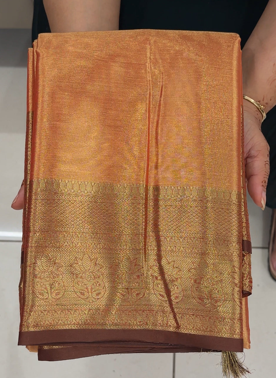 SEMI TISSUE SAREES - IHA 27432
