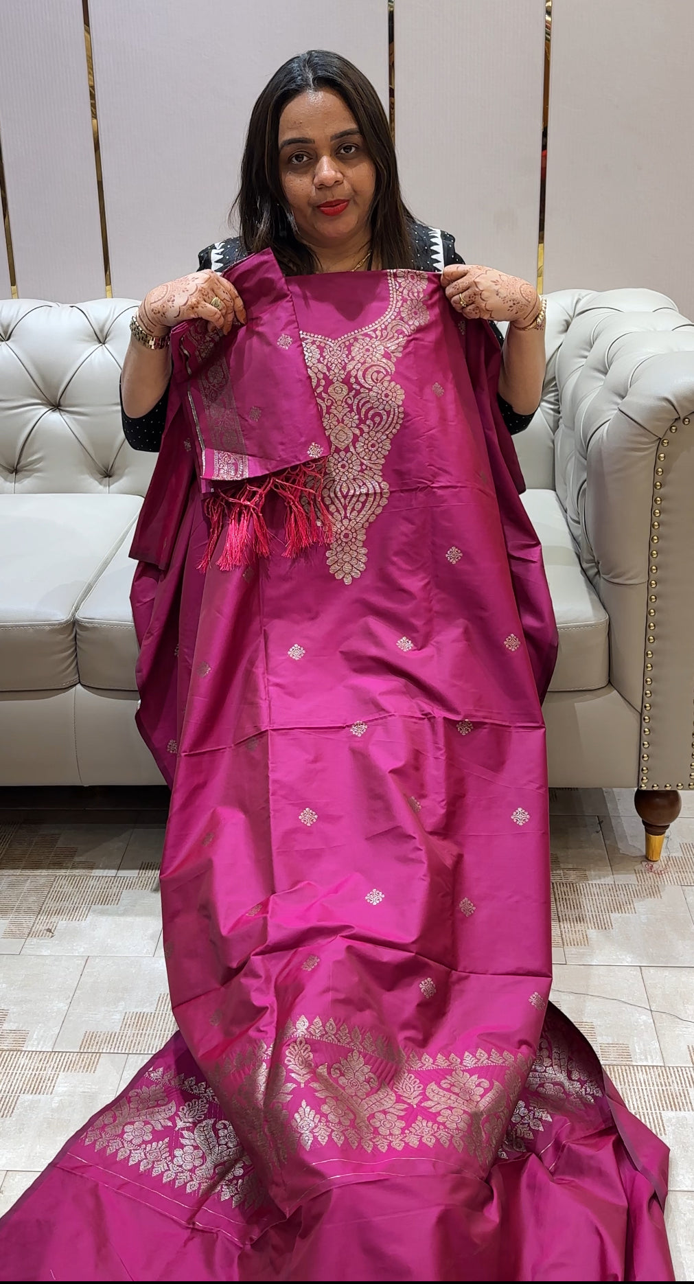 SEMI KATAN UNSTITCHED SALWAR SUITS - IHA 22032