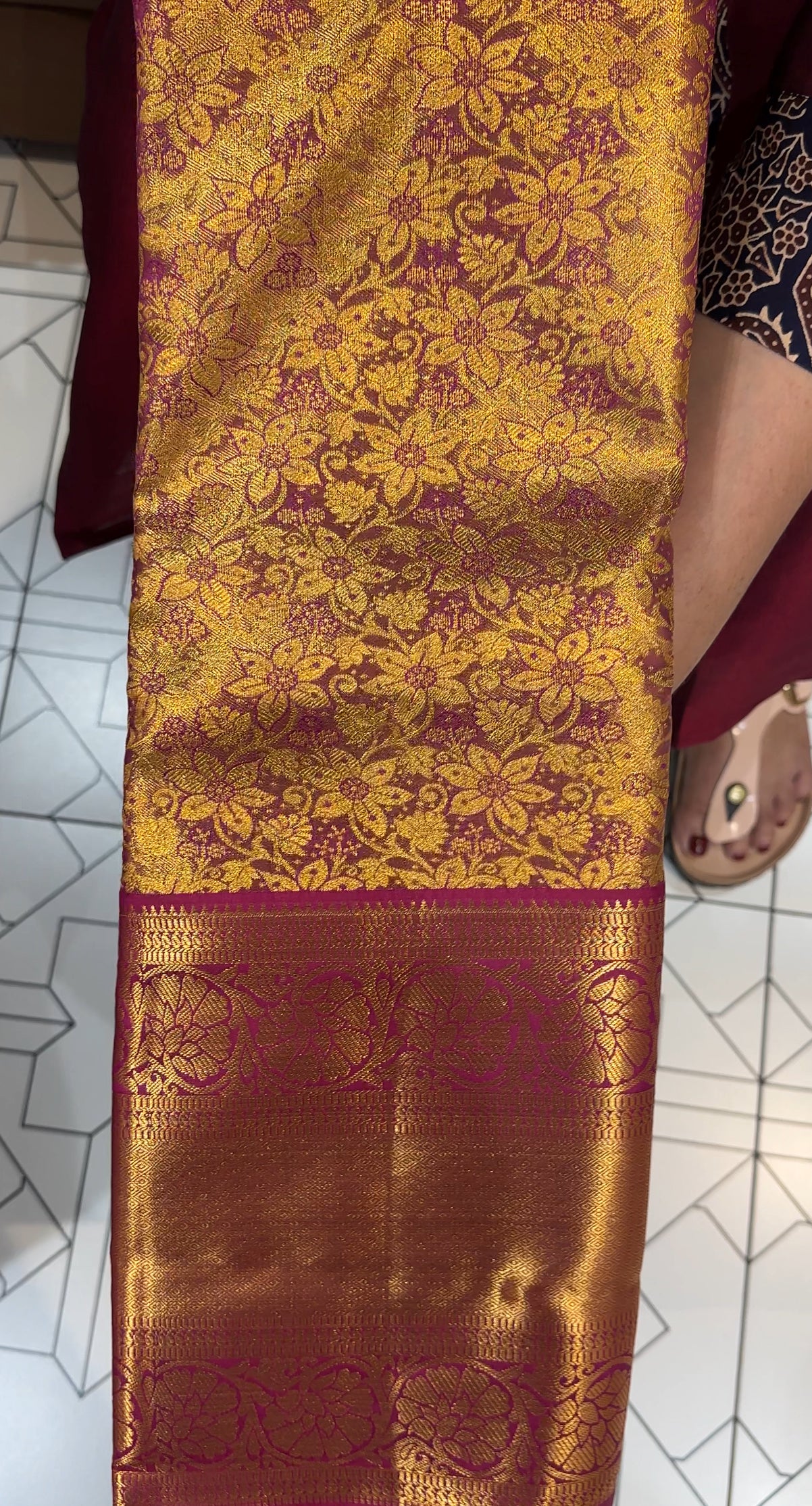 SEMI TISSUE KANCHIPURAM SAREES - IHA 27858