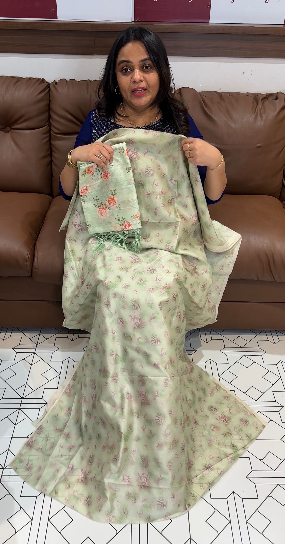 MODAL CHANDERI UNSTITCHED SALWAR SUITS -  IHA 28066