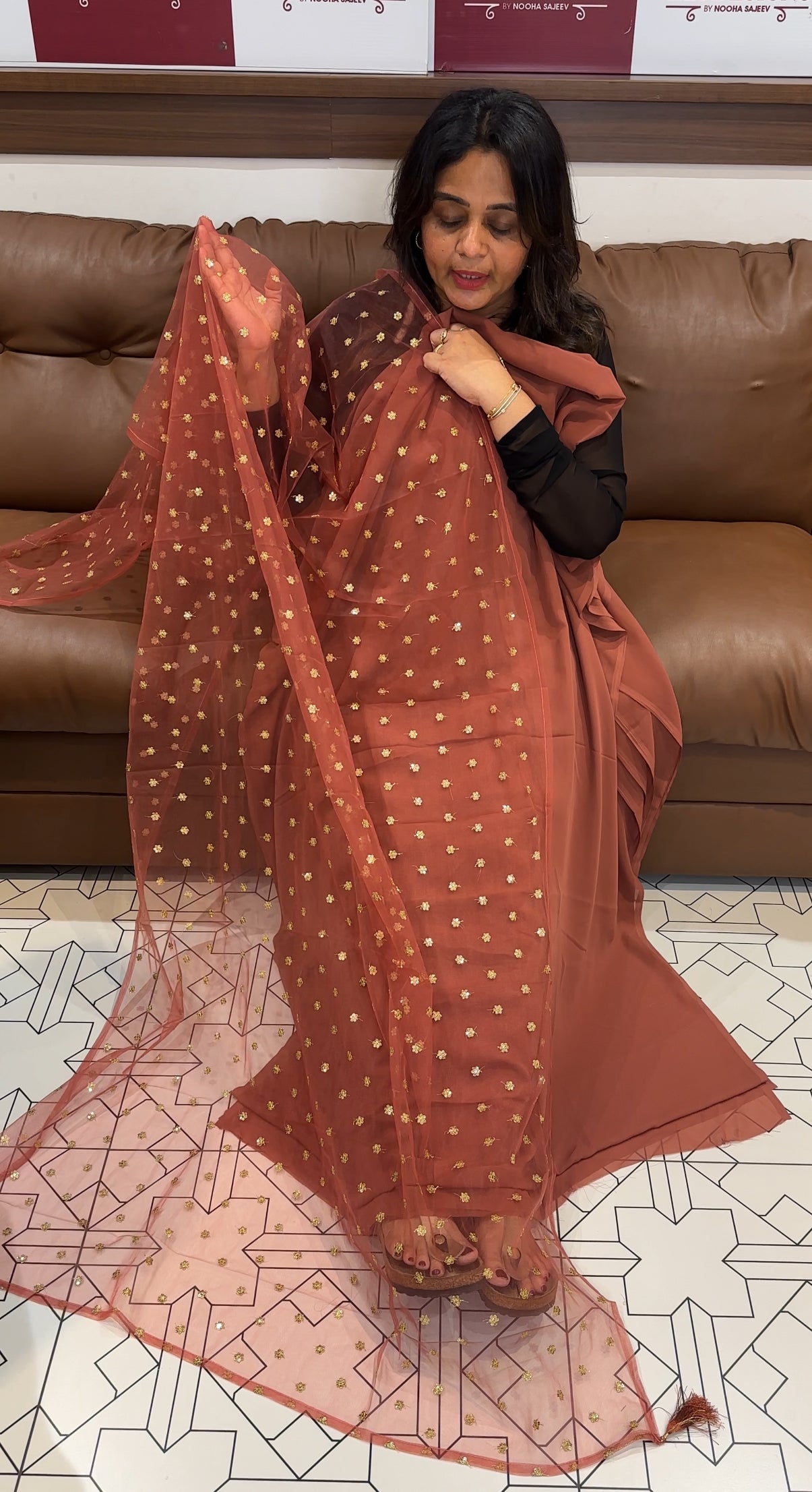 FAUX GEORGETTE UNSTITCHED SALWAR SUITS - IHA 26278