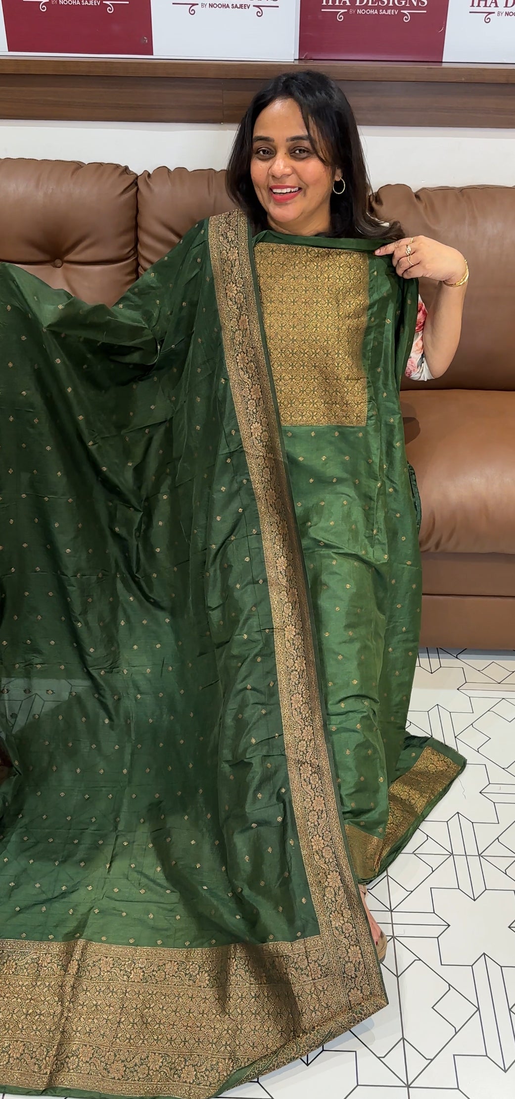 FORWARD SEMI BANARASI UNSTITCHED SALWAR SUITS - IHA 26168