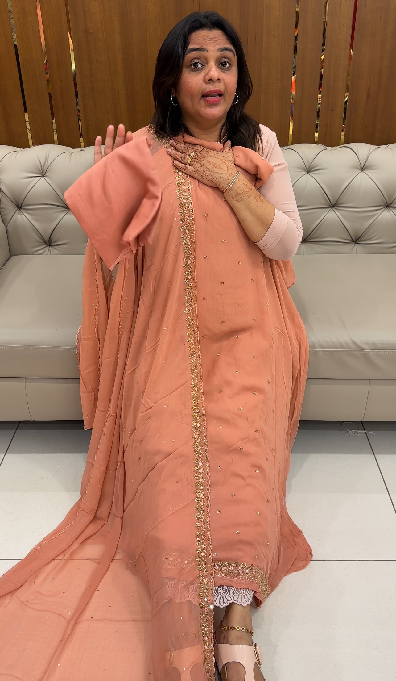 VISCOSE GEORGETTE UNSTITCHED SALWAR SUITS - IHA 27547