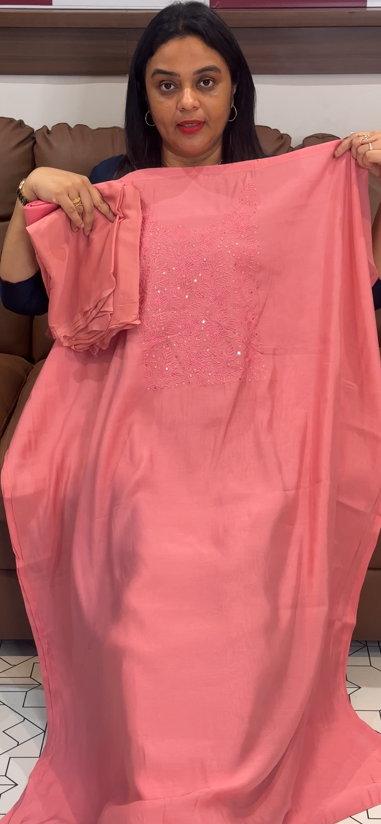 MUL CHANDERI UNSTITCHED SALWAR SUIST - IHA 32883