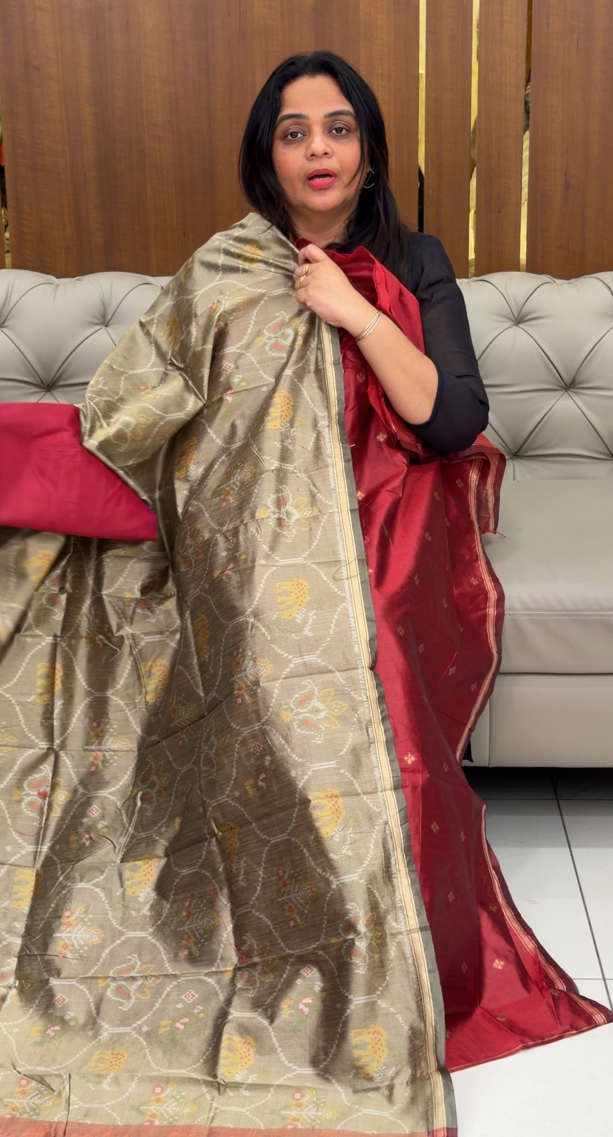 SEMI RAW SILK UNSTITCHED SALWAR SUITS - IHA 29316