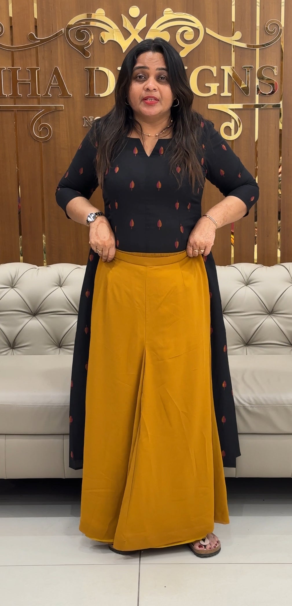 IHA'S IN-HOUSE SKIRT PALAZZO - IHA 27588