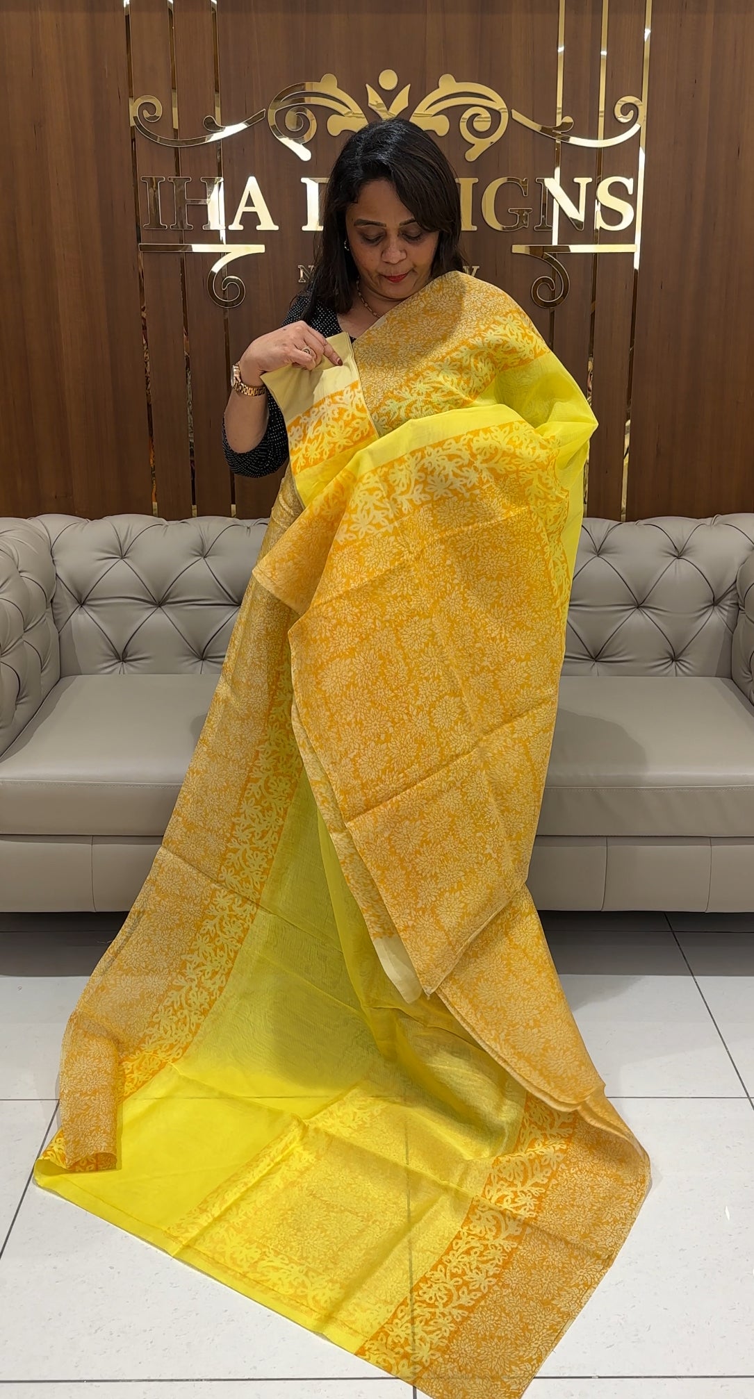 NET KOTA SAREES - IHA 24197