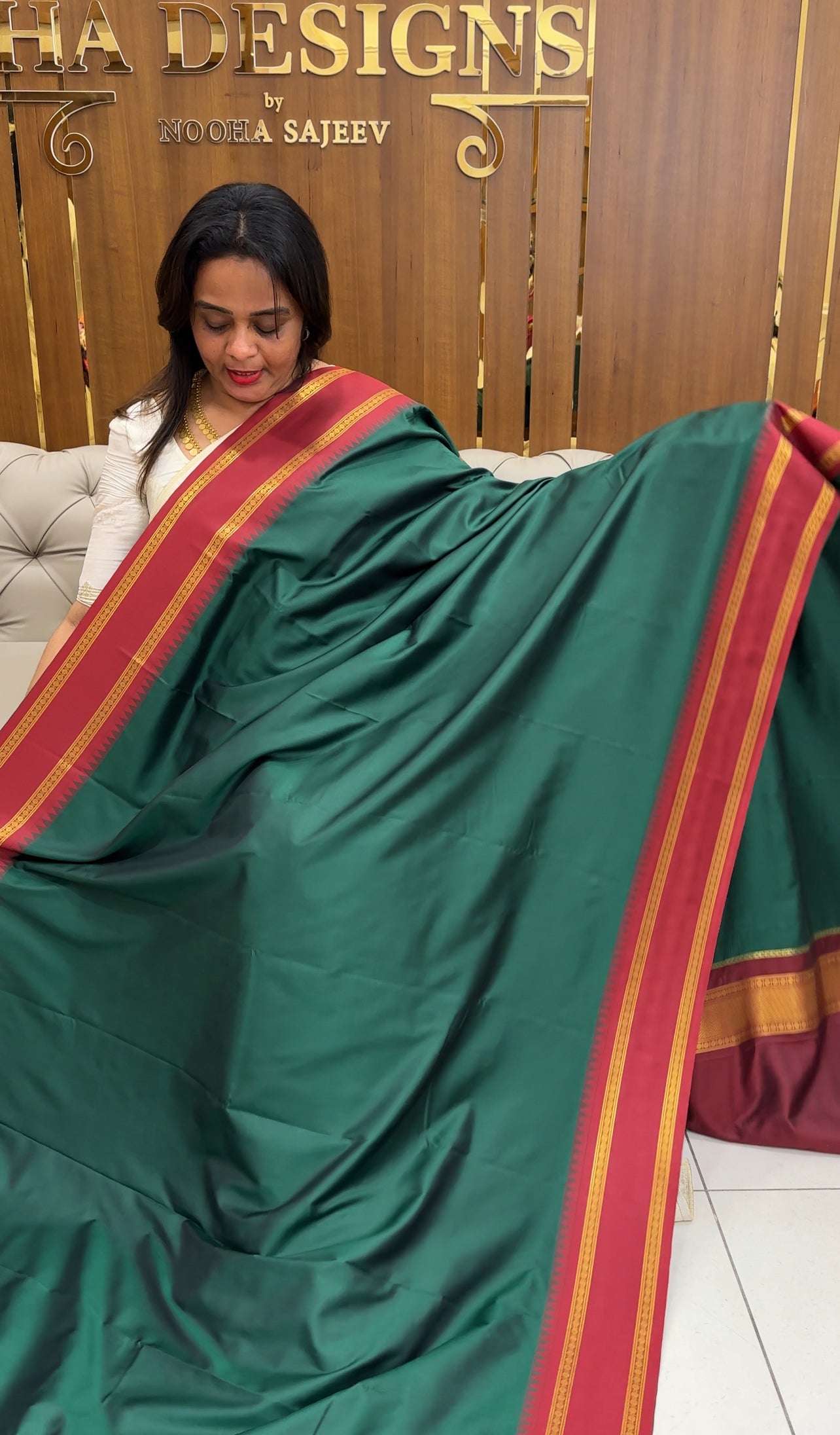 SEMI KANCHIPURAM SAREES - IHA 25578