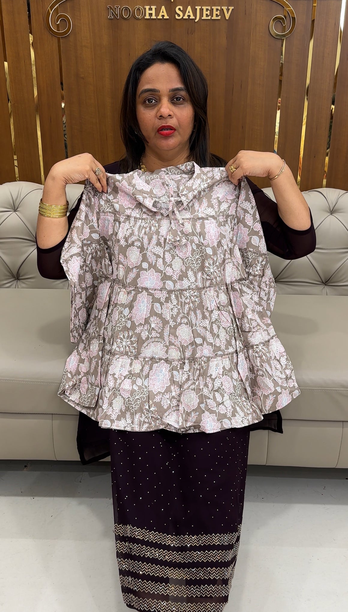 PRINTED SHORT TOPS - IHA 25644